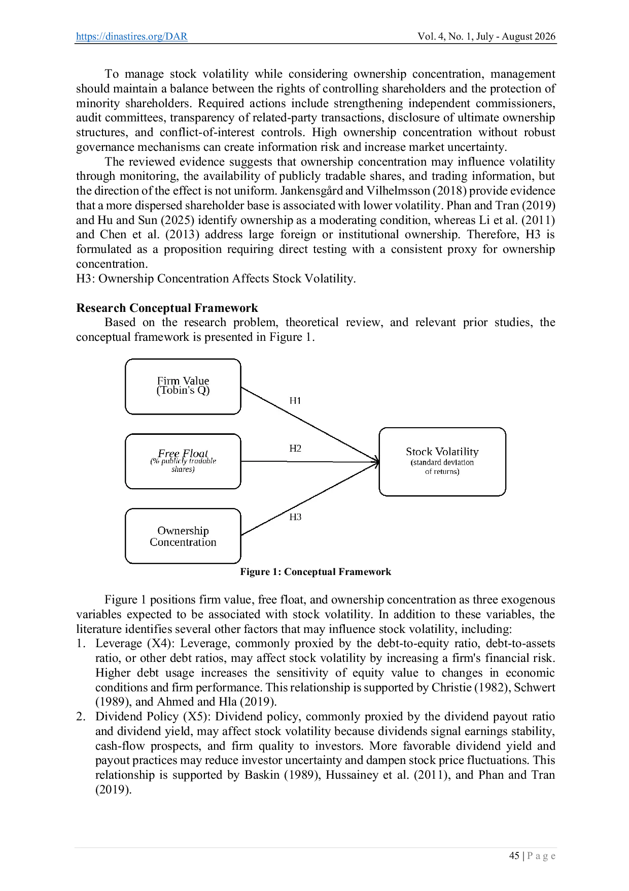 JURIS The Effect of Firm Value Free Float and Ownership Concentration on Stock Volatility A Systematic Literature Review