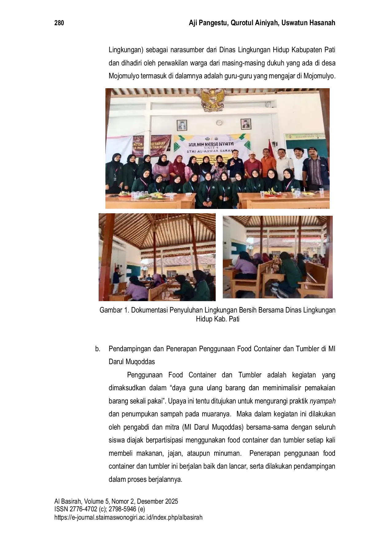 JURIS Edu Waste Movement In Mojomulyo Village From School to Limo Asah Waste free Mojomulyo Environment