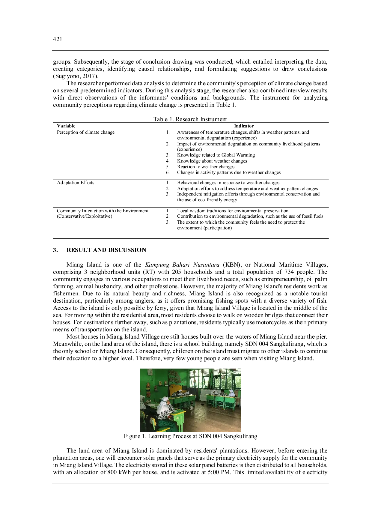 JURIS Perubahan Iklim Dan Persepsi Masyarakat Studi Kasus Di Desa Pulau Miang Kutai Timur