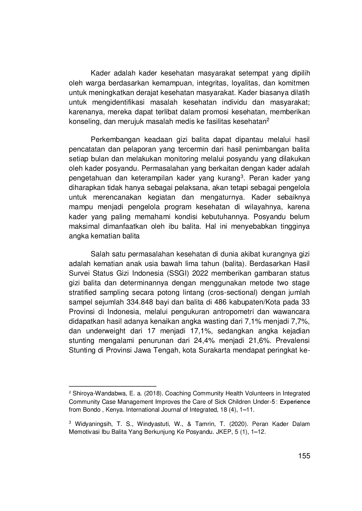 juris Pelatihan dan Pendampingan Kader Gizi Sebagai Upaya Peningkatan Status Gizi Anak Balita