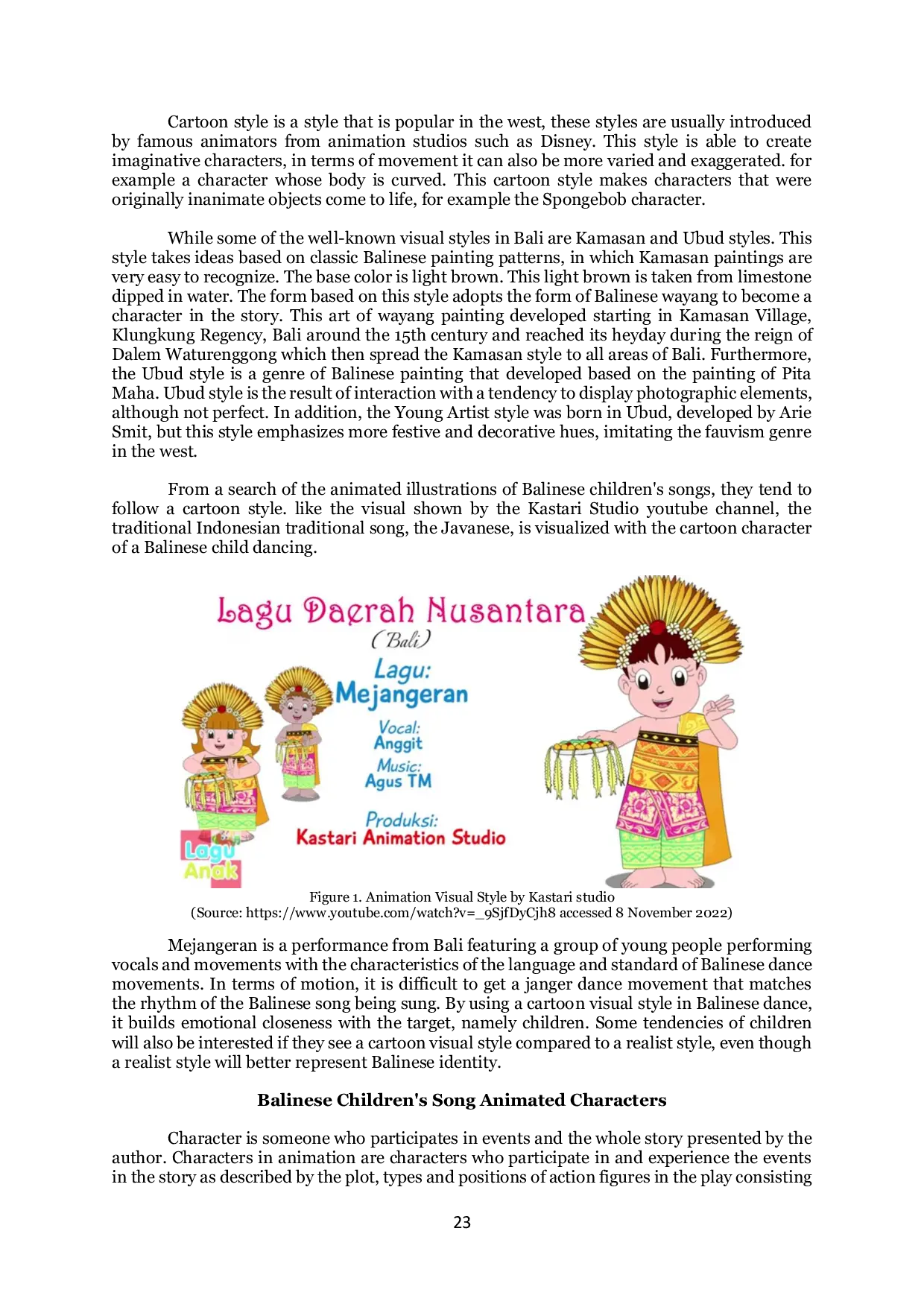 JURIS Ilustration Style in Balinese Childdren s Song Animation