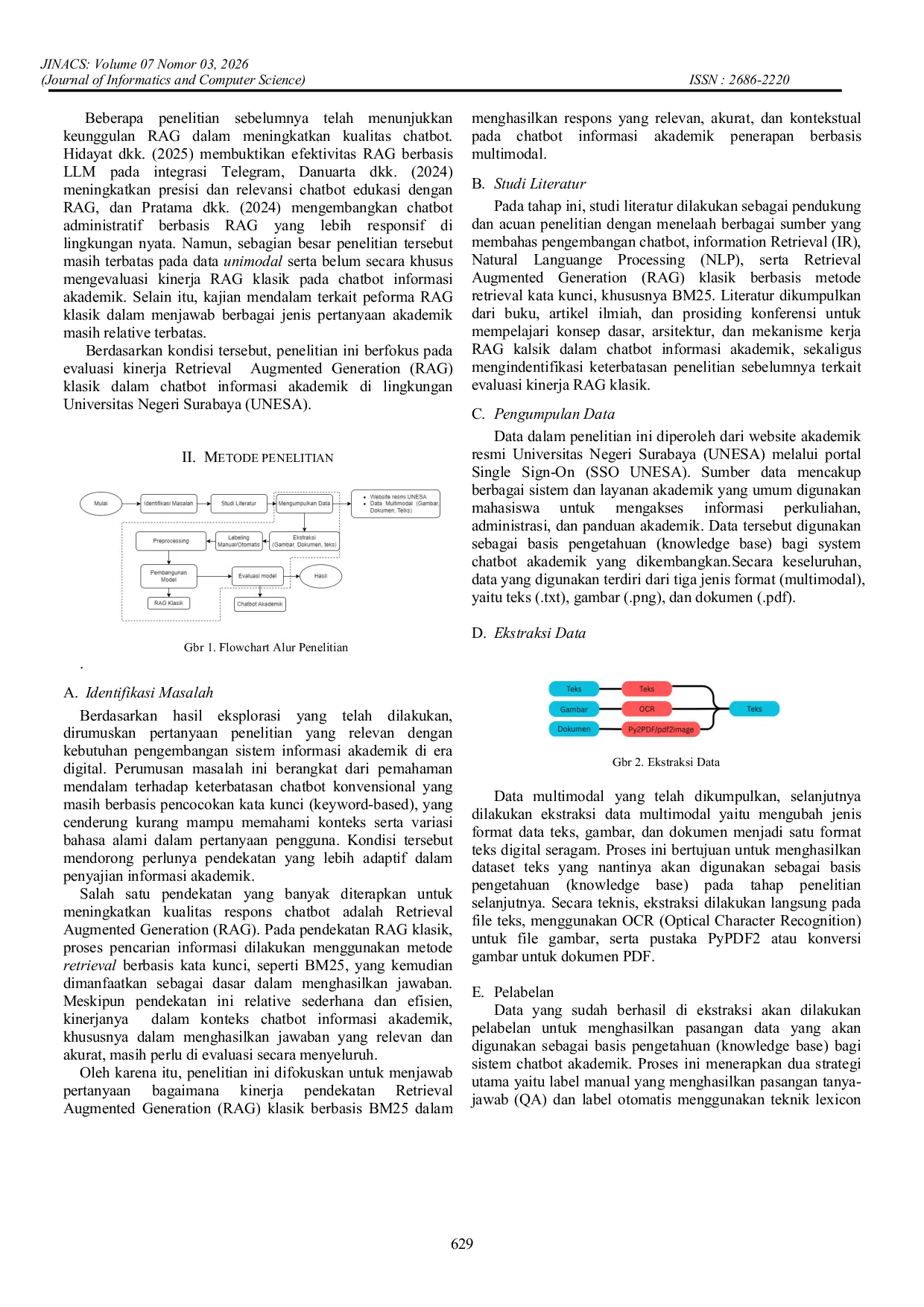 JURIS Analisis Kinerja Retrieval Augmented Generation RAG Klasik Dalam Chatbot Akademik berbasis Multimodal
