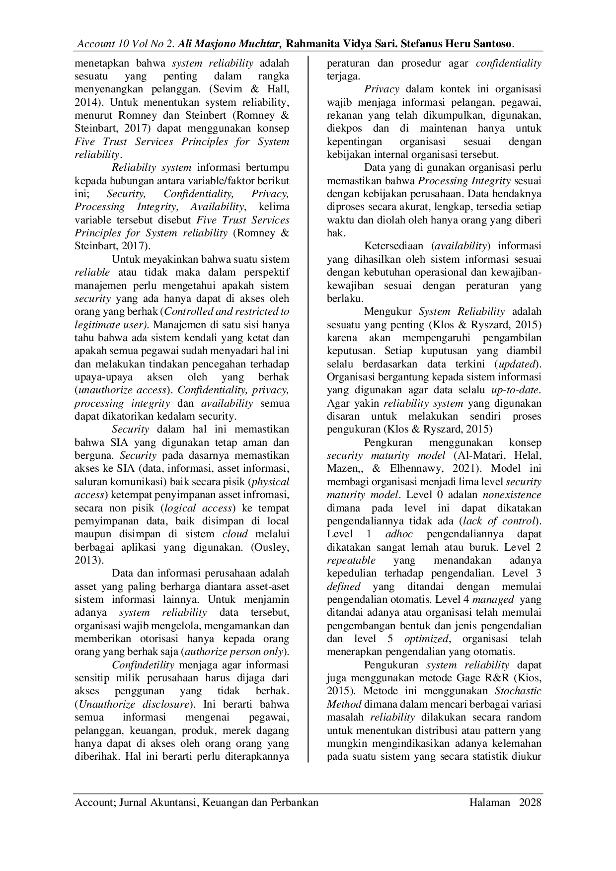 JURIS Membangun Digital Brand Image Bank Syariah Indonesia Faktor Penentu Reliability Sistem