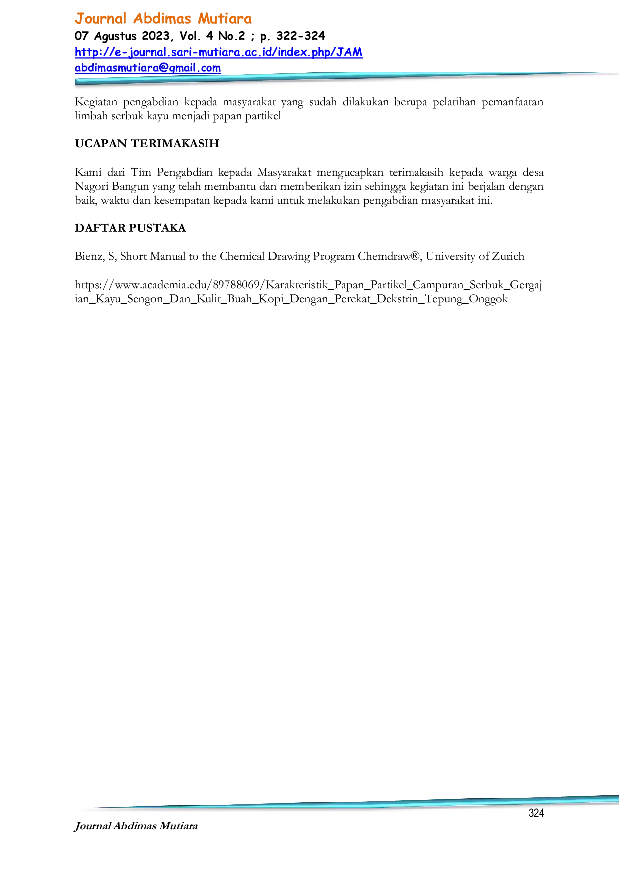 JURIS Pemanfaatan Serbuk Kayu Sebagai Papan Partikel