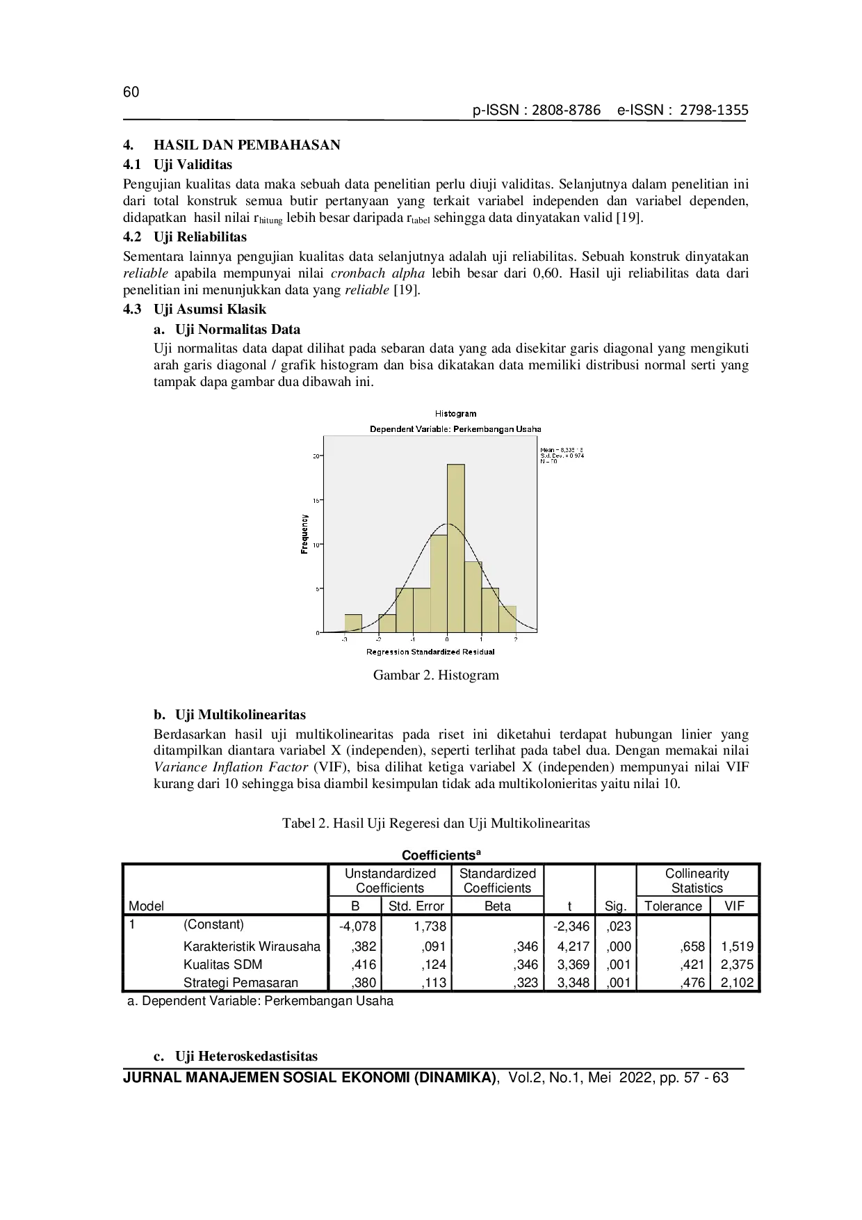 JURIS Analisis Faktor Faktor Yang Mempengaruhi Perkembangan Usaha Pada Pelaku UMKM Kota Salatiga