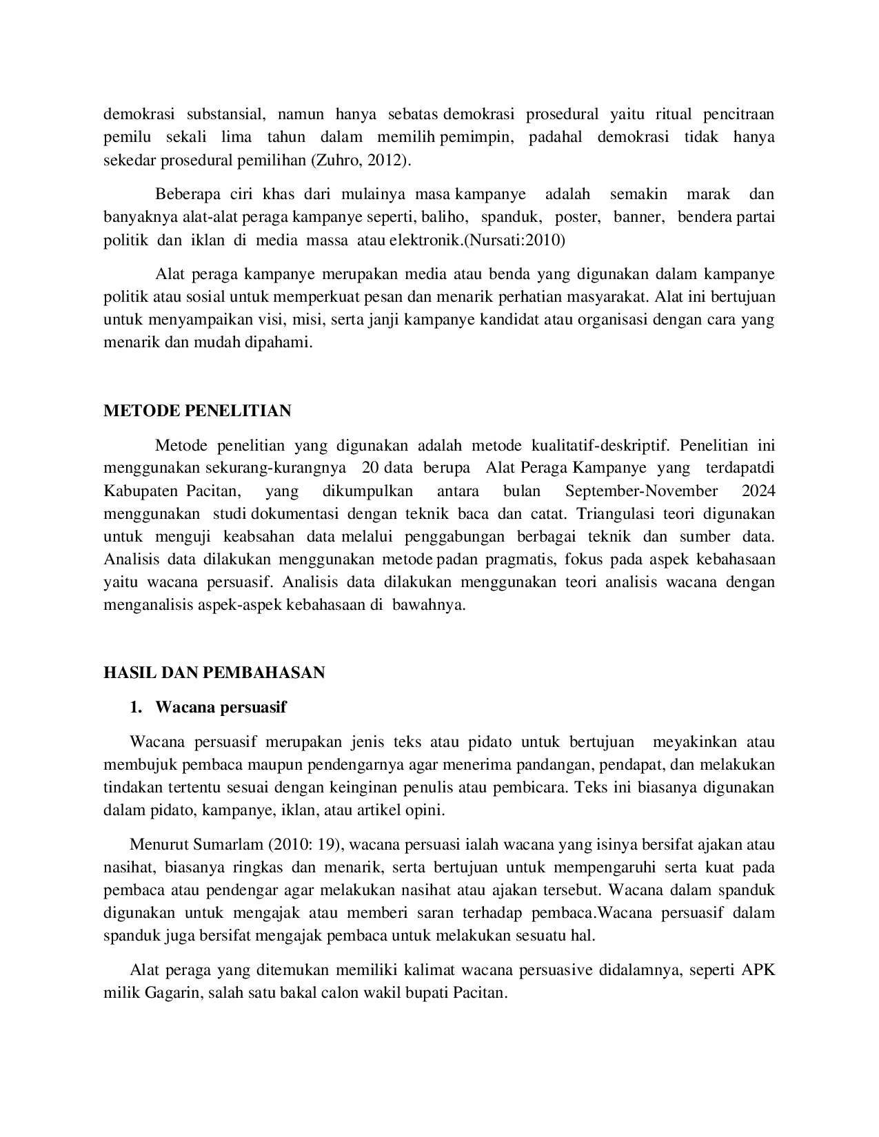 JURIS Analisis Wacana Persuasif Pada Apk Pilbup Di Pacitan Tahun 2024