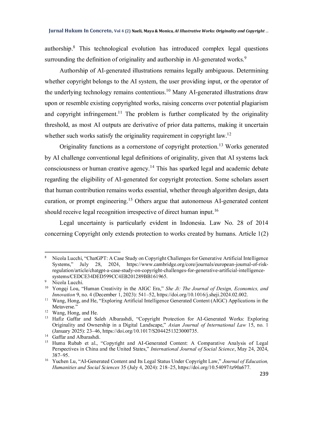 JURIS AI Illustrative Works Originality and Copyright in Indonesian and Swedish Law