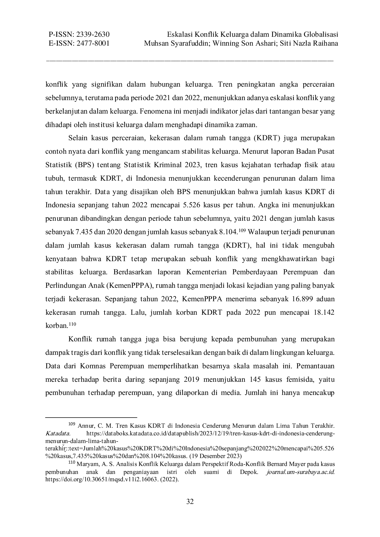 JURIS Eskalasi Konflik Keluarga dalam Dinamika Globalisasi dan Pendekatan Resolusi Berbasis Fikih