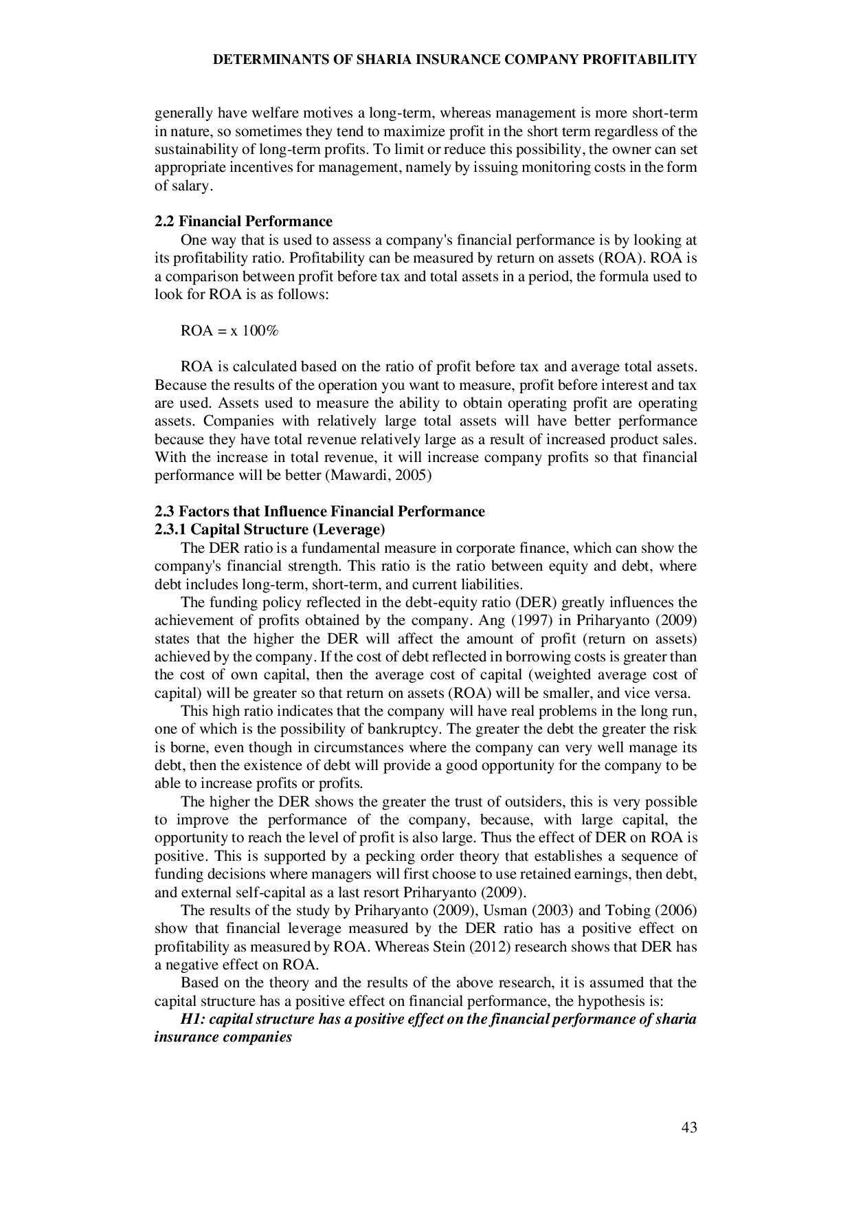 JURIS Determinants of Sharia Insurance Company Profitability