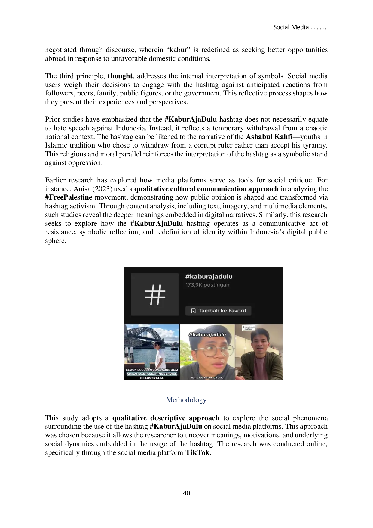 JURIS Social Media and Symbolic Interactionism in the KaburAjaDulu Movement on TikTok