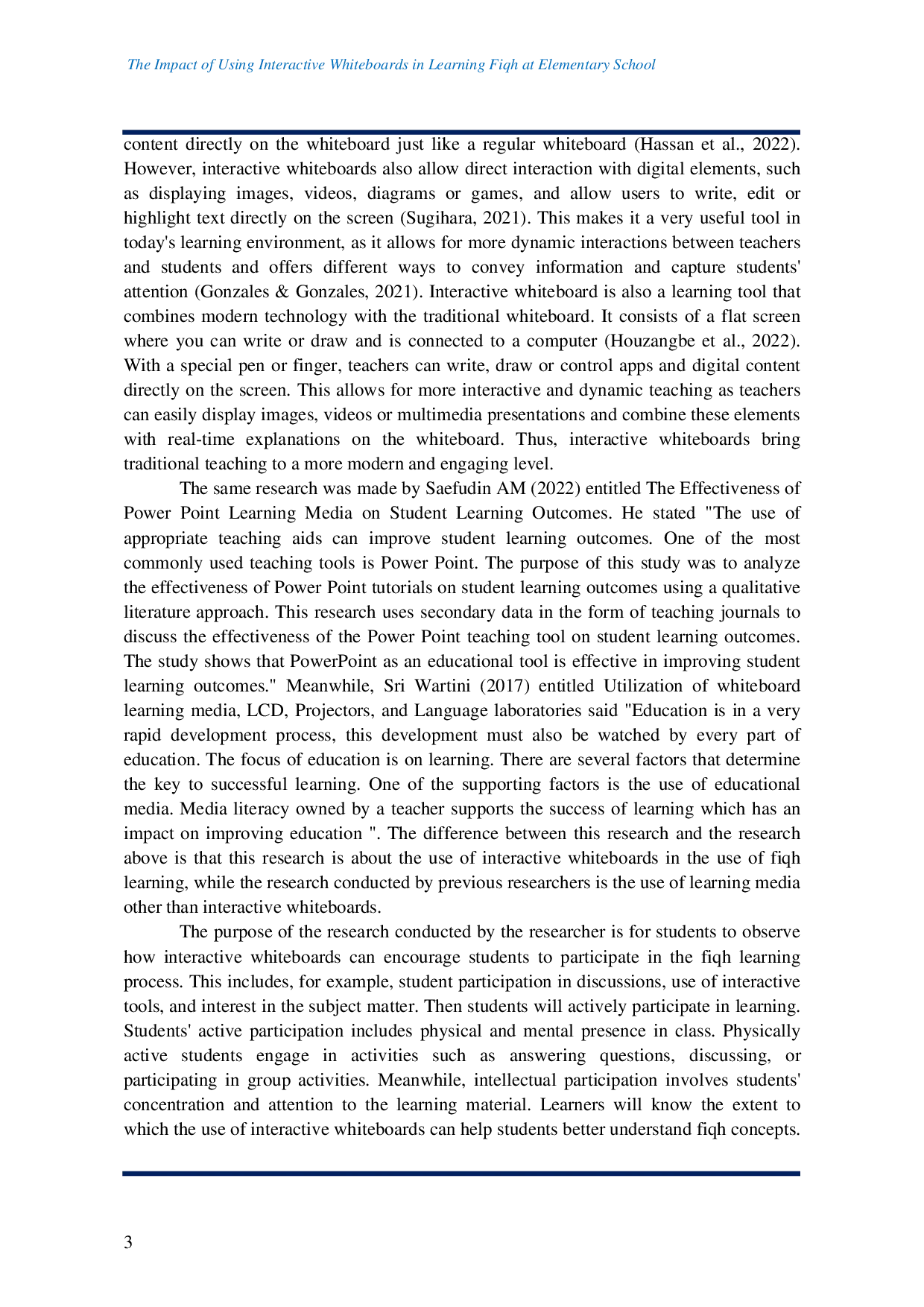 JURIS The Impact of Using Interactive Whiteboards in Learning Fiqh at Elementary School