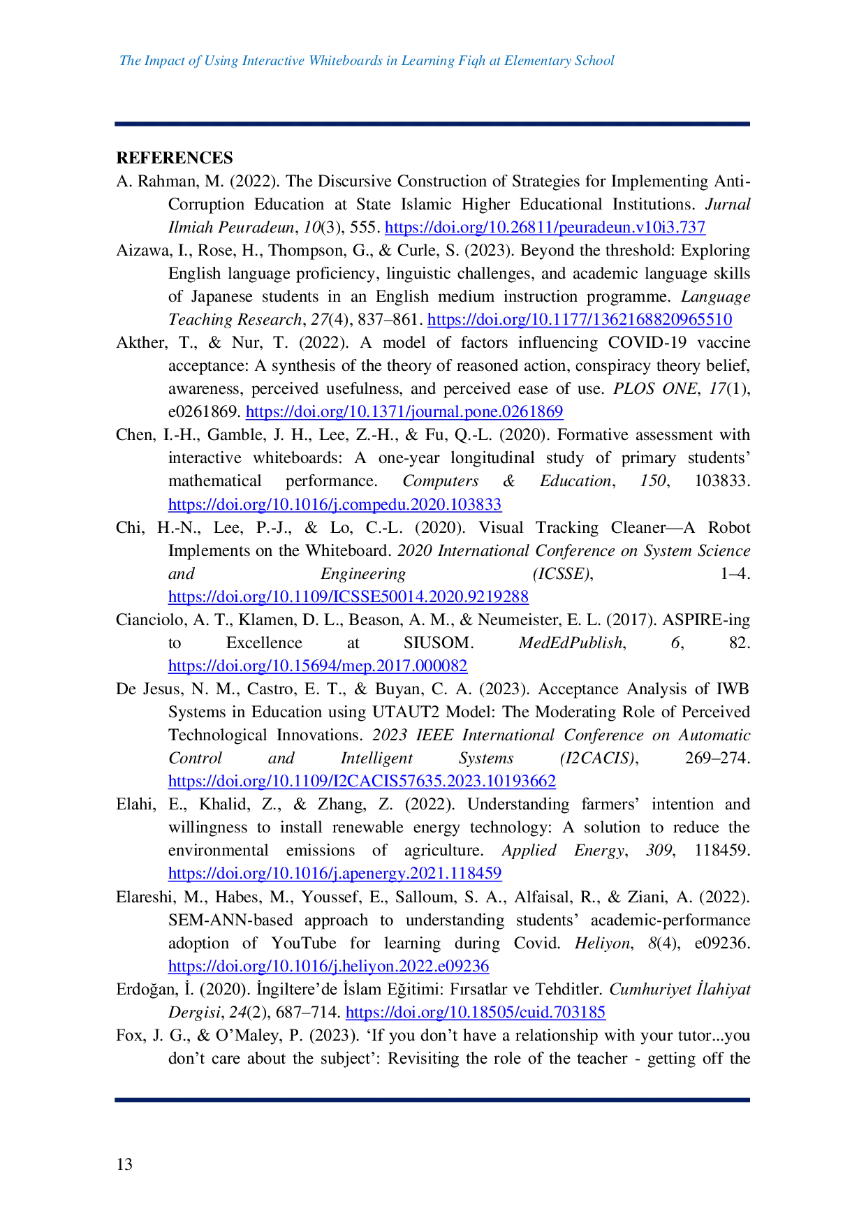 JURIS The Impact of Using Interactive Whiteboards in Learning Fiqh at Elementary School