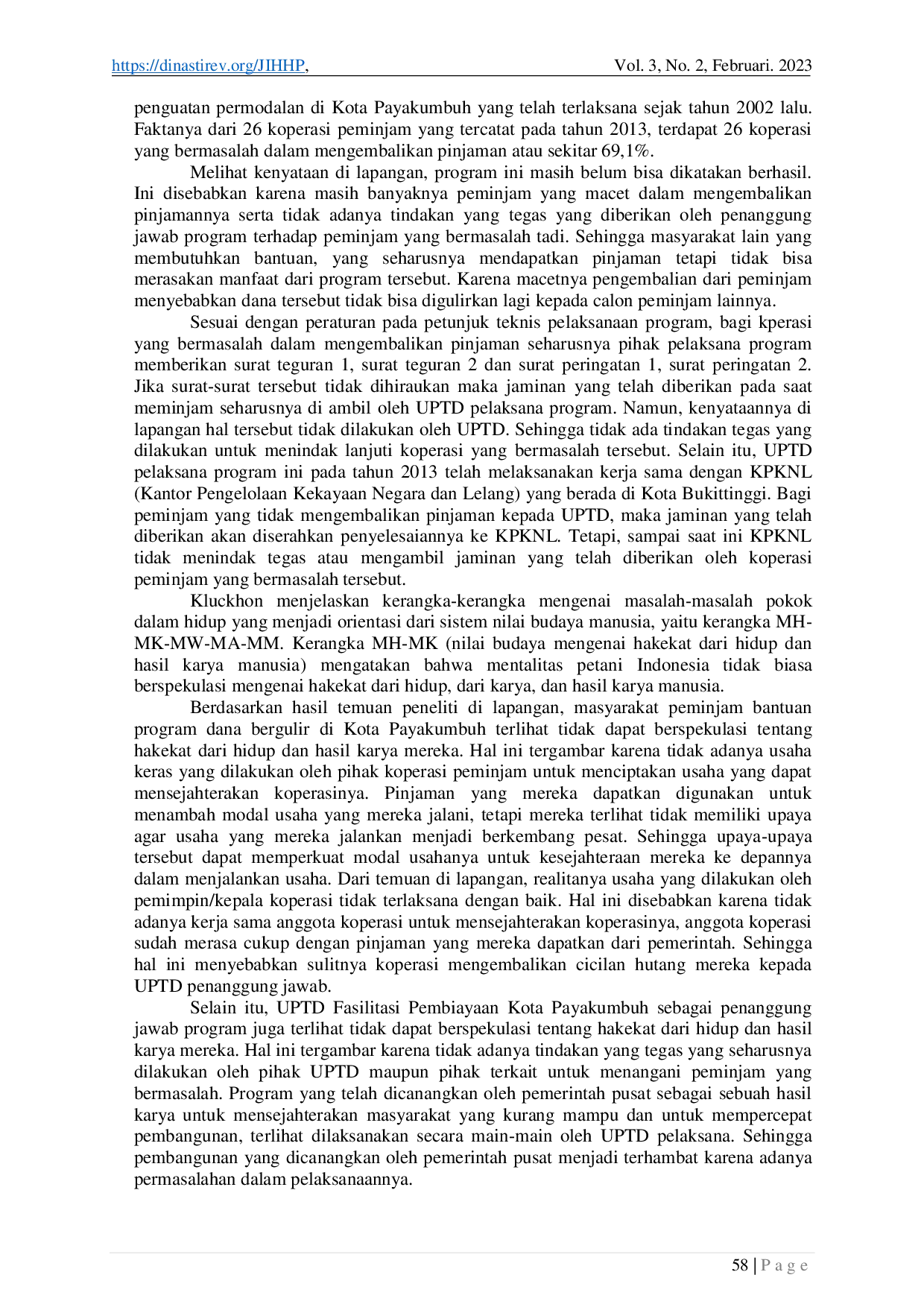 juris Evaluasi Pelaksanaan Penguatan Permodalan Koperasi di Kota Payakumbuh