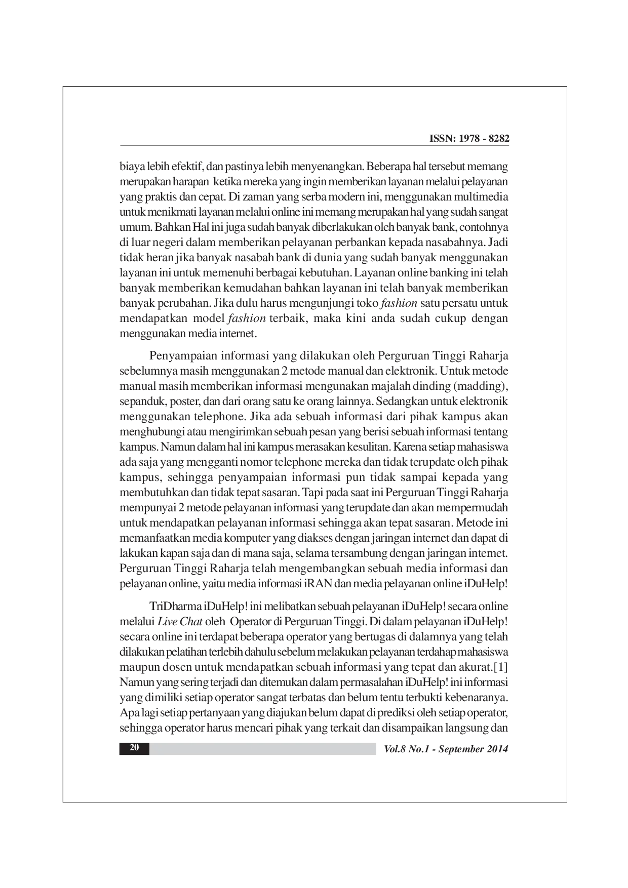 juris Kinerja iLearning Raharja Ask and News IRAN dalam Mendukung Kegiatan Tridharma iDuHelp