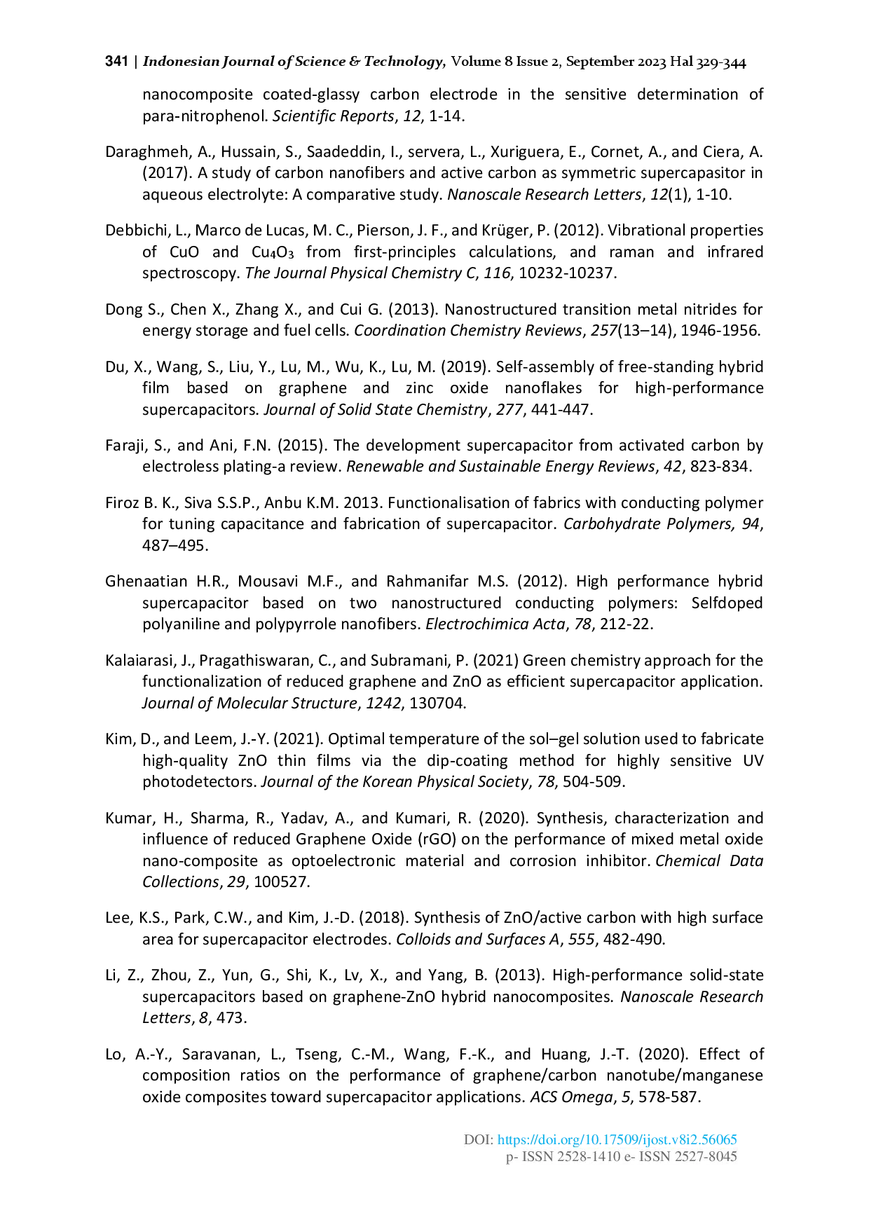 juris Synthesis Characterization and Electrochemical Performance of Reduced Graphene Oxide Metal Cu Zn Oxide Materials