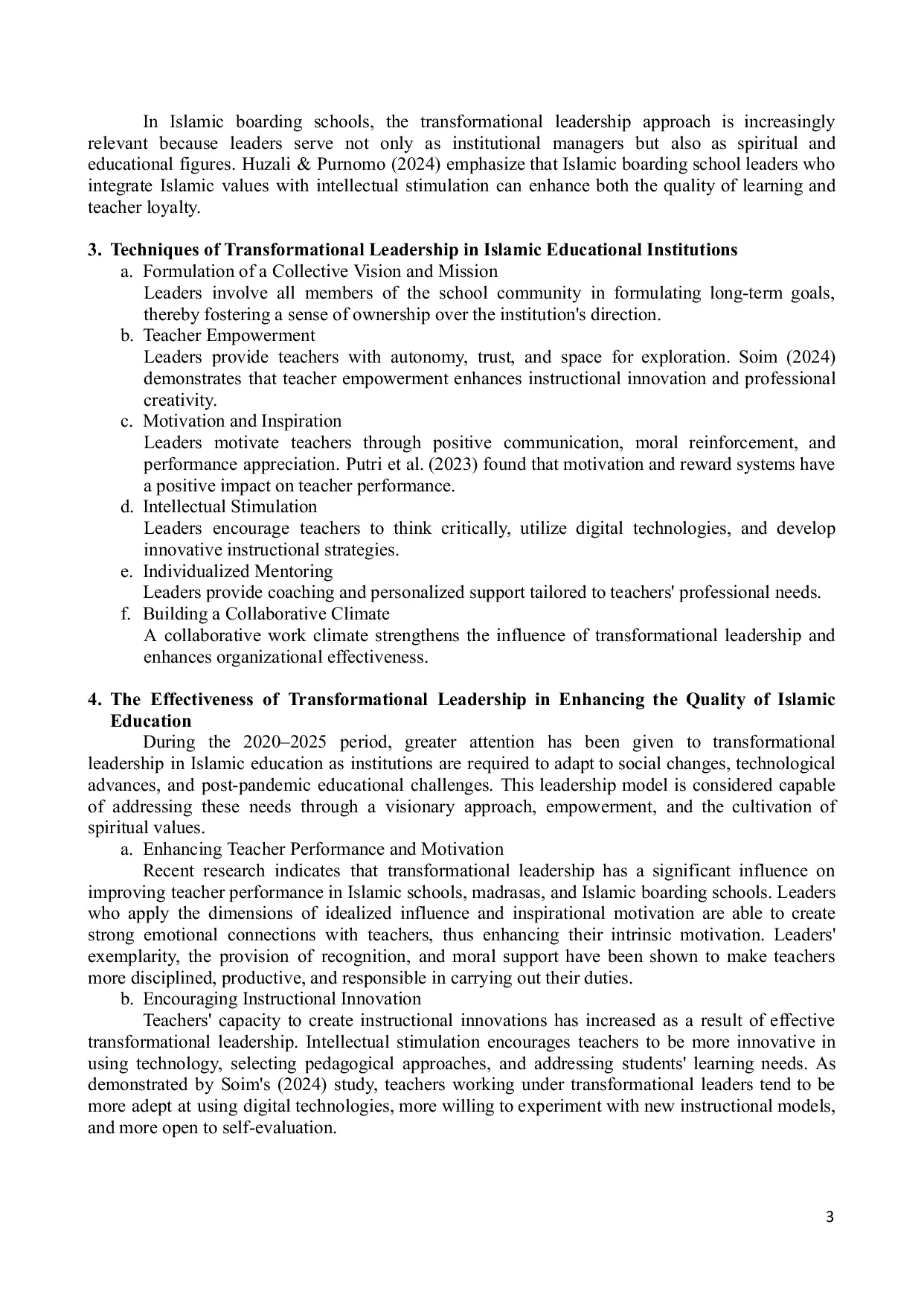 JURIS Transformational Leadership in Islamic Education A Review of Techniques and Effectiveness