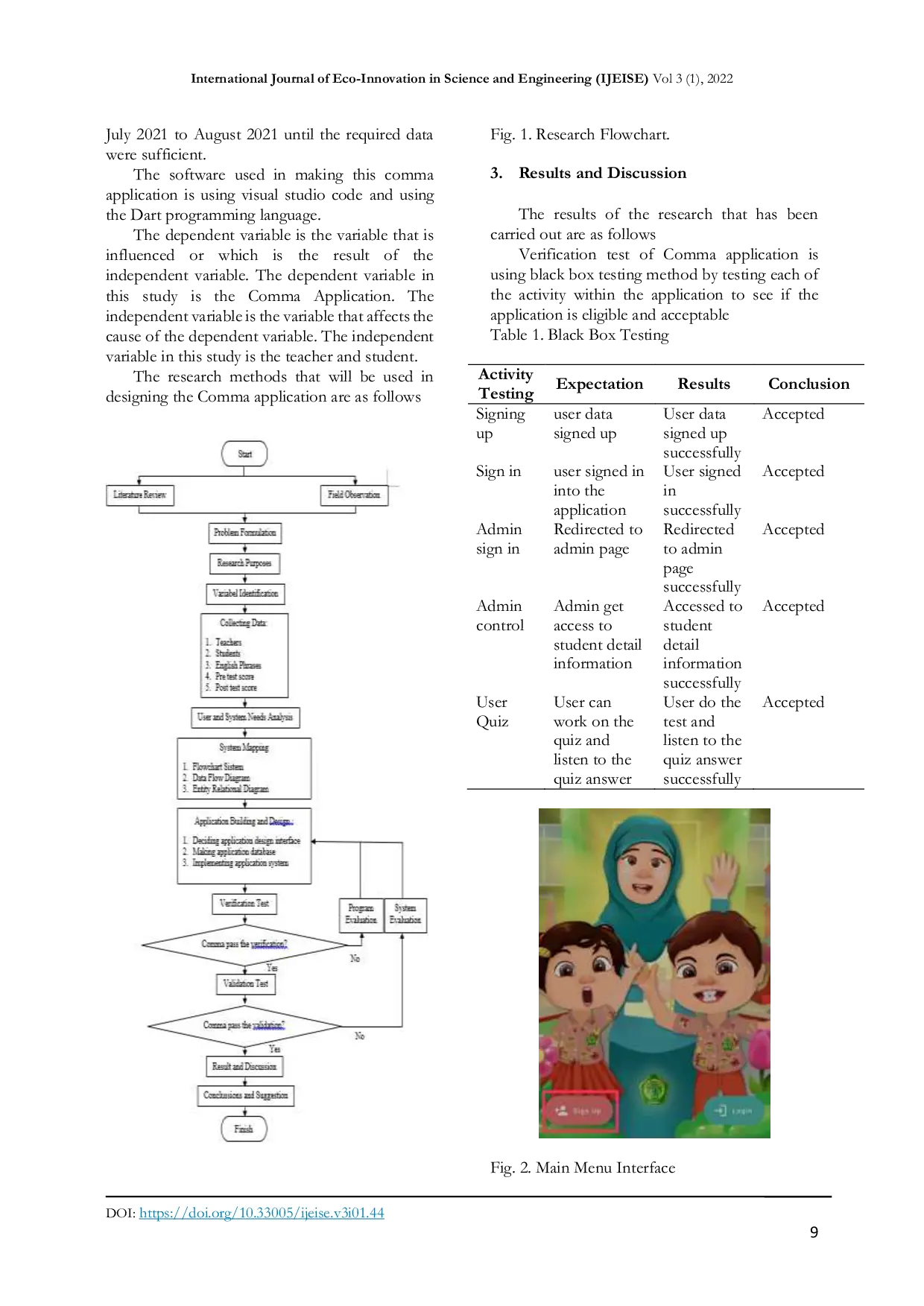 JURIS Improving English Learning for Kindergarten Students Through Comma Application in New Normal Era