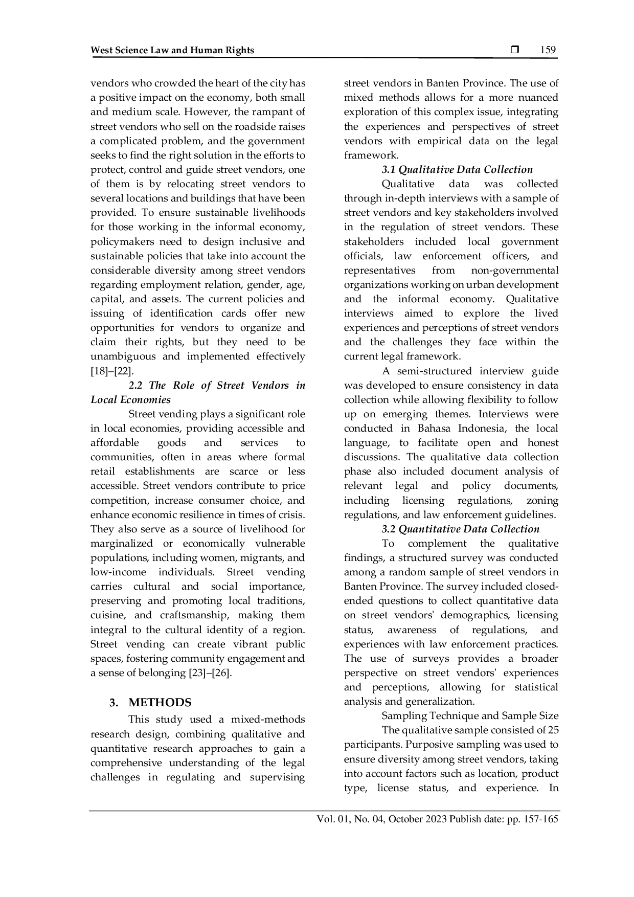 JURIS Legal Challenges in Regulating and Supervising Street Vendors in Banten Province