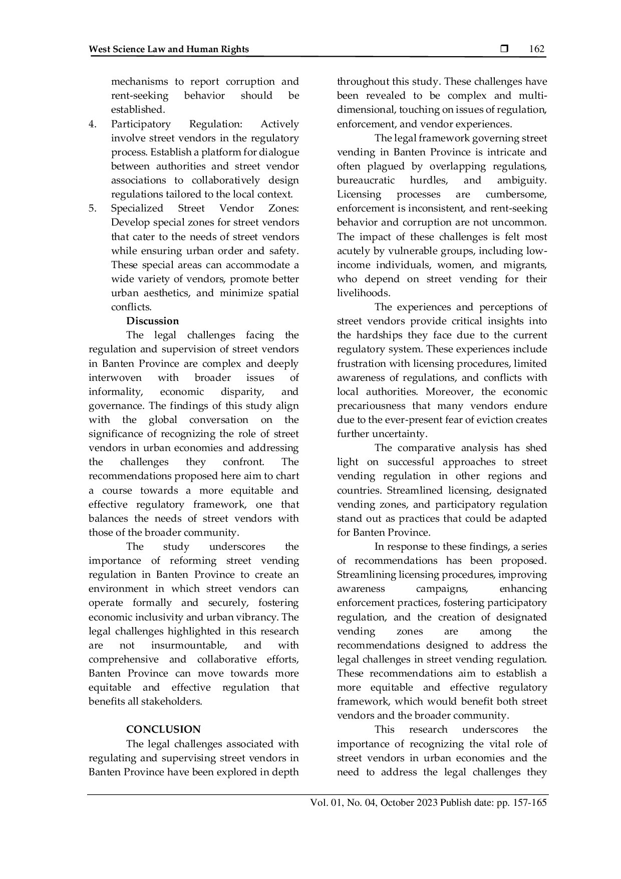 JURIS Legal Challenges in Regulating and Supervising Street Vendors in Banten Province