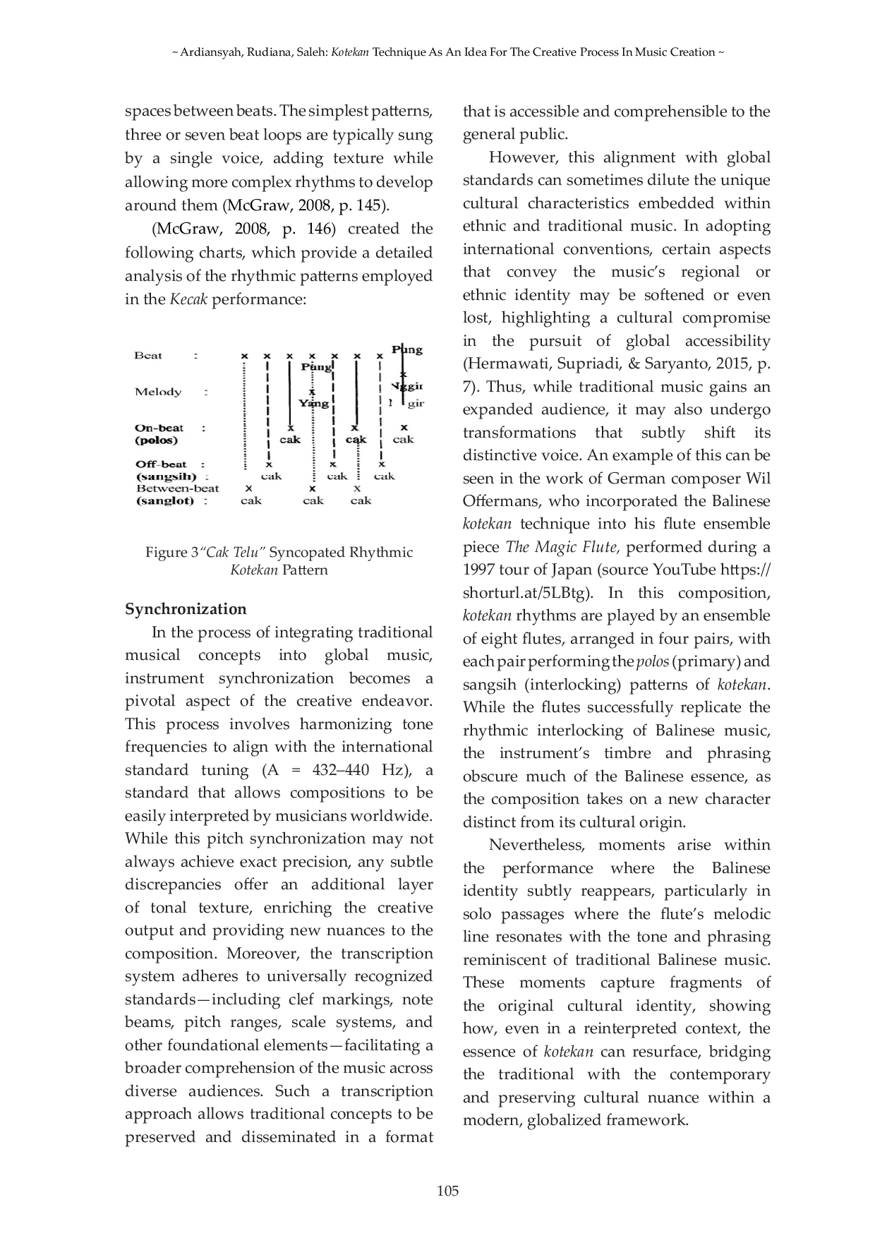 JURIS Kotekan Technique As An Idea For The Creative Process In Music Creation