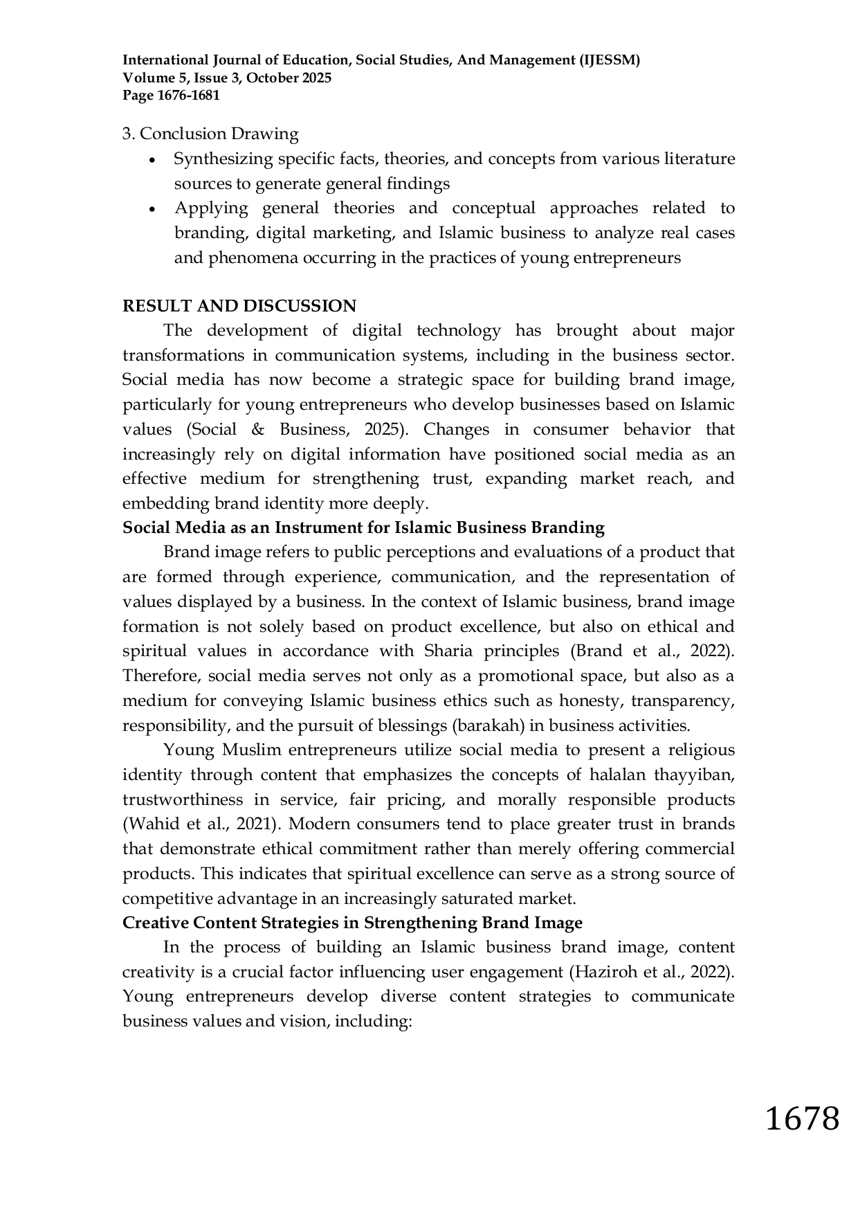 JURIS The Role of Social Media in Building the Brand Image of Islamic Business for Young Entrepreneurs