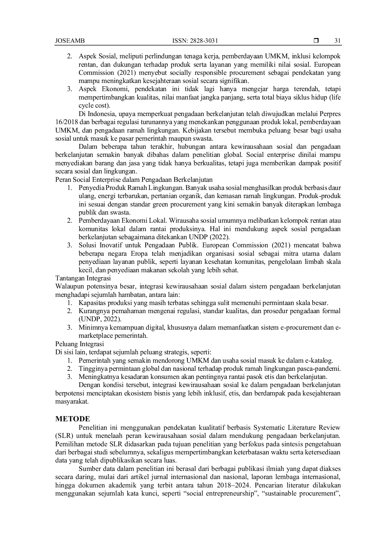 JURIS Peran Teknologi Digital Dalam Meningkatkan Transparansi Pengadaan Berkelanjutan Oleh Wirausaha Sosial