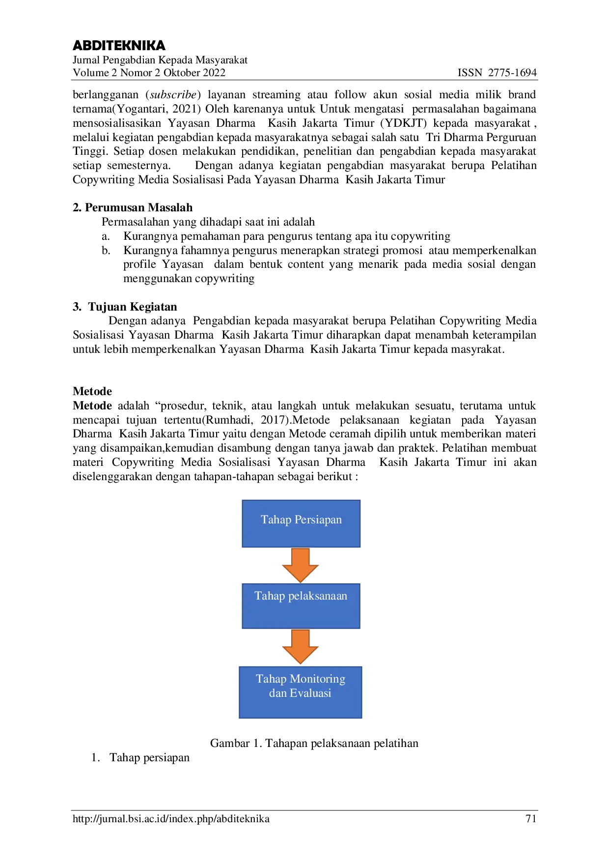 JURIS Pelatihan Copywriting Media Sosial Pada Yayasan Dharma Kasih Jakarta Utara
