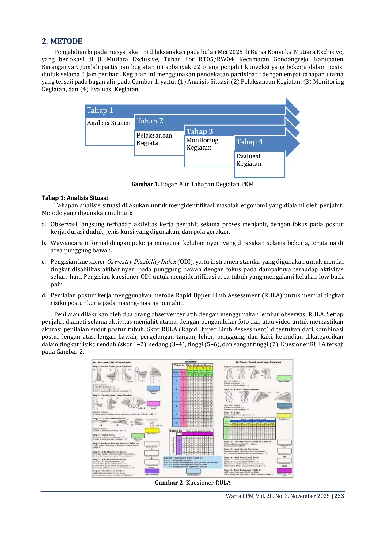 JURIS Ergonomic Chair to Reduce the Risk of Low Back Pain among Garment Sewing Workers
