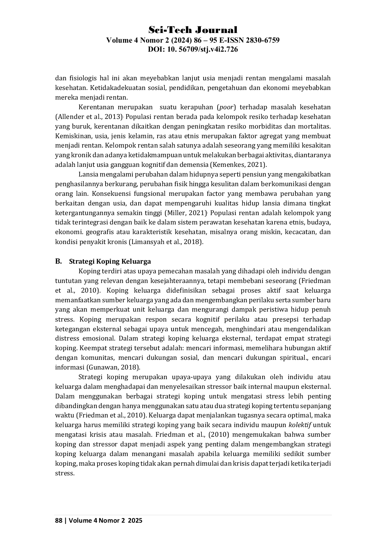 JURIS Analisis Hubungan Strategi Koping Keluarga dengan Kualitas Hidup Lansia Gangguan Kognitif Ringan Mild Cognitive Impairment di Wilayah Pinggiran Sungai Kapuas Banjar Serasan Kota Pontianak