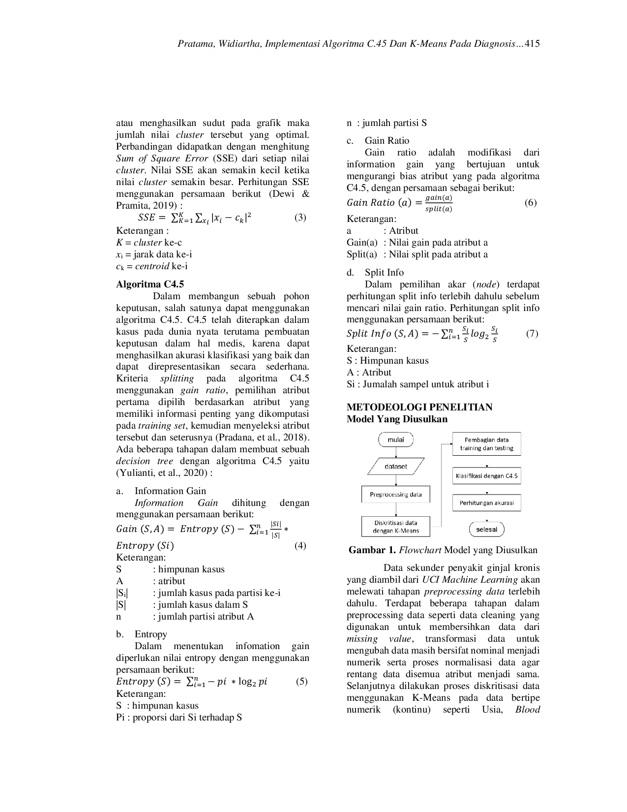 JURIS Implementasi Algoritma C4 5 dan K Means pada Diagnosis Penyakit Ginjal Kronis
