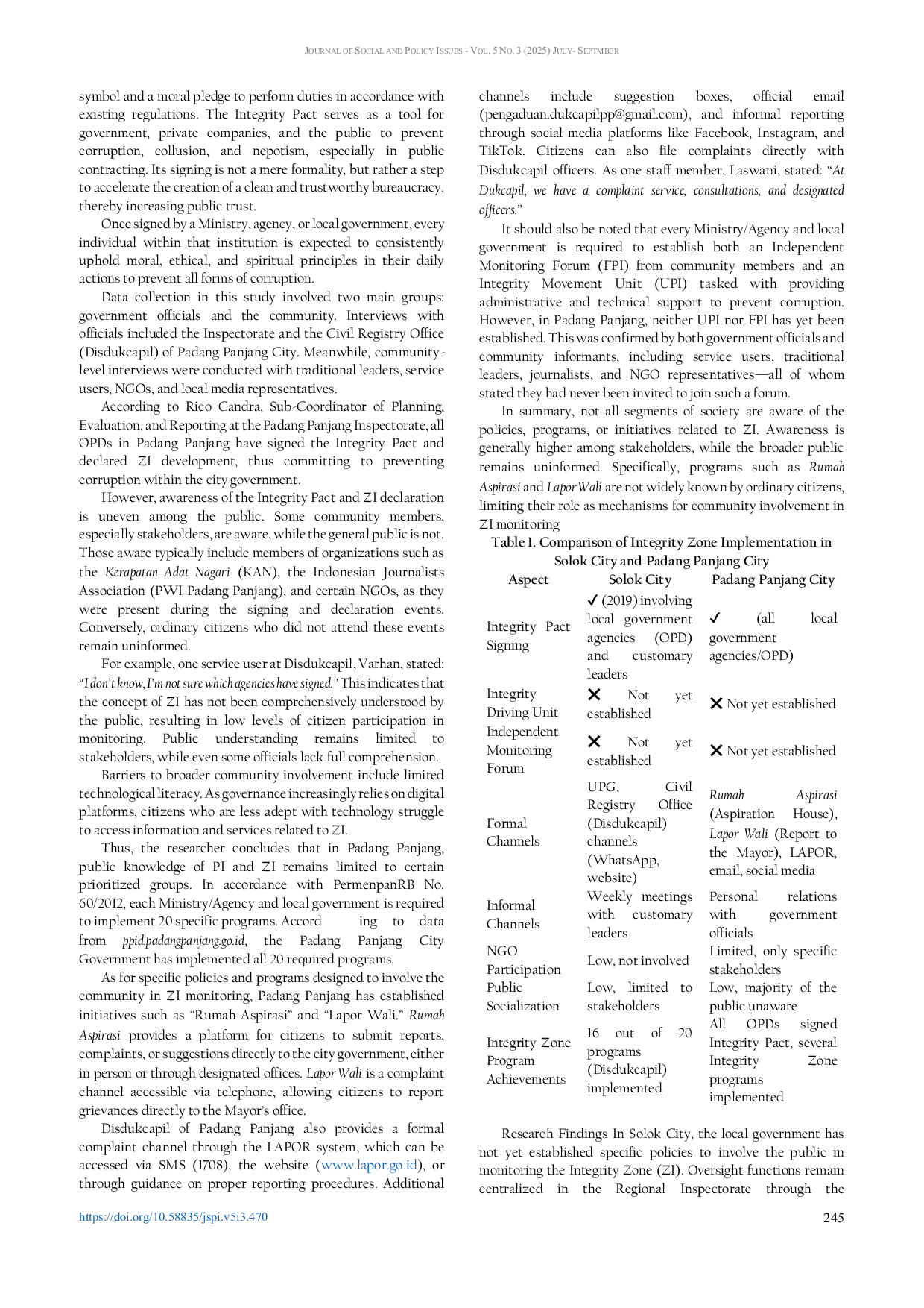JURIS Strategies for Strengthening Public Engagement in Monitoring Integrity Zone Development as an Effort to Achieve Good Local Governance