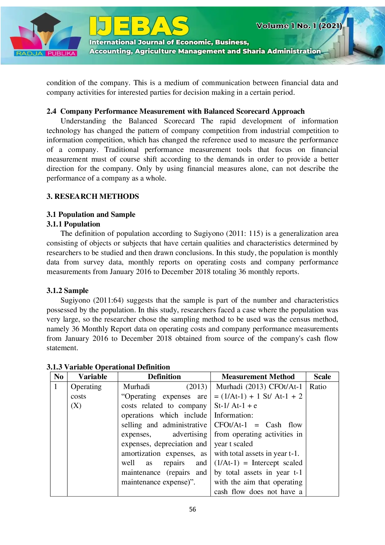 JURIS Conjucture Effect of Operational Cost for Increasing Financial Performance PT Gotong Royong Jaya