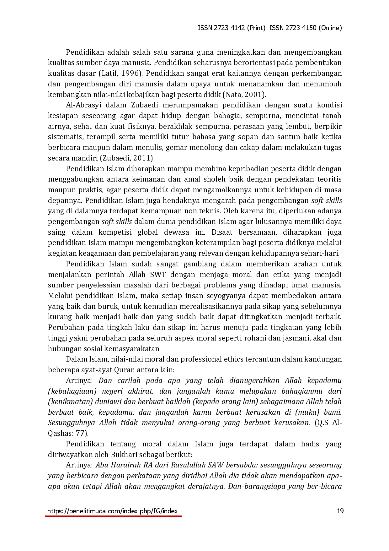 juris Integrasi Soft Skills Pada Lembaga Pendidikan Islam