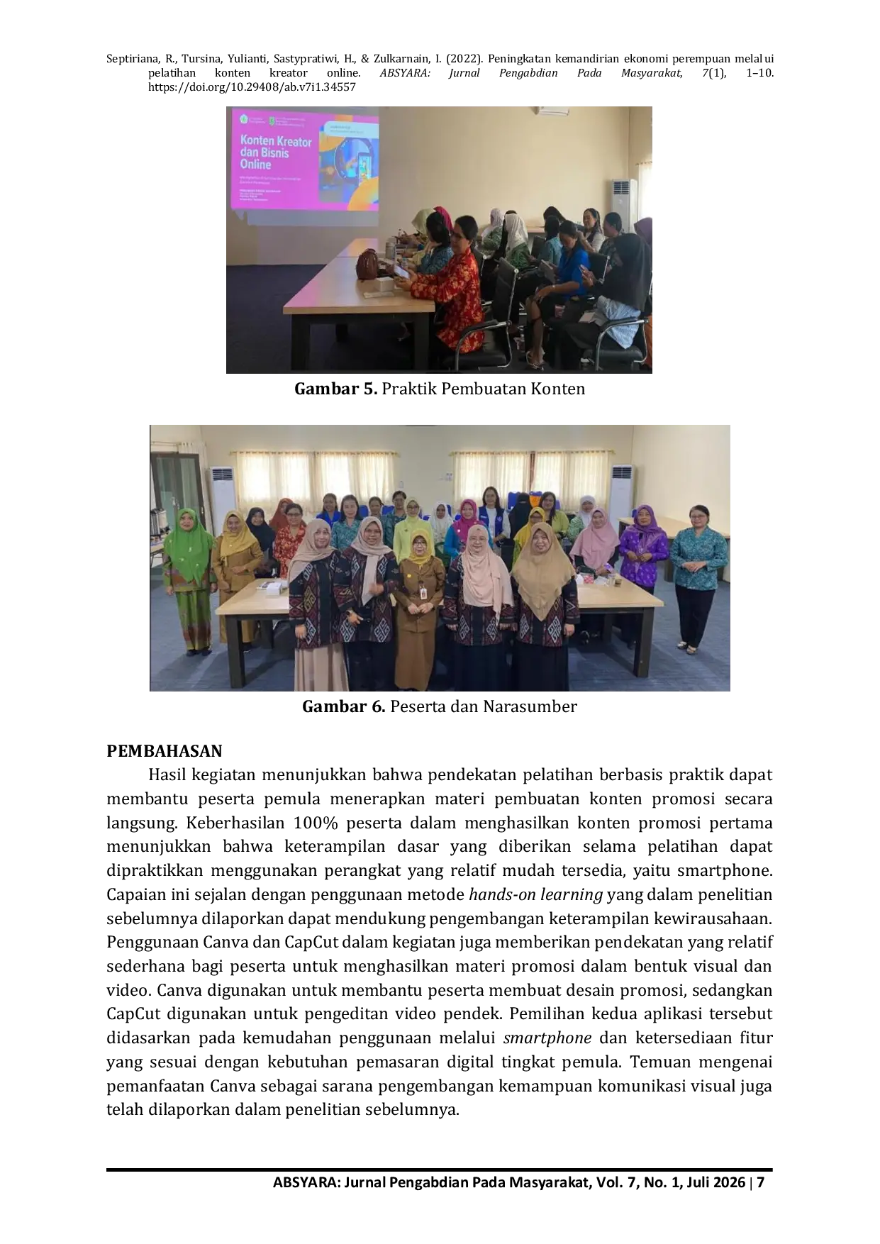 JURIS Enhancing women s economic independence through online content creator training