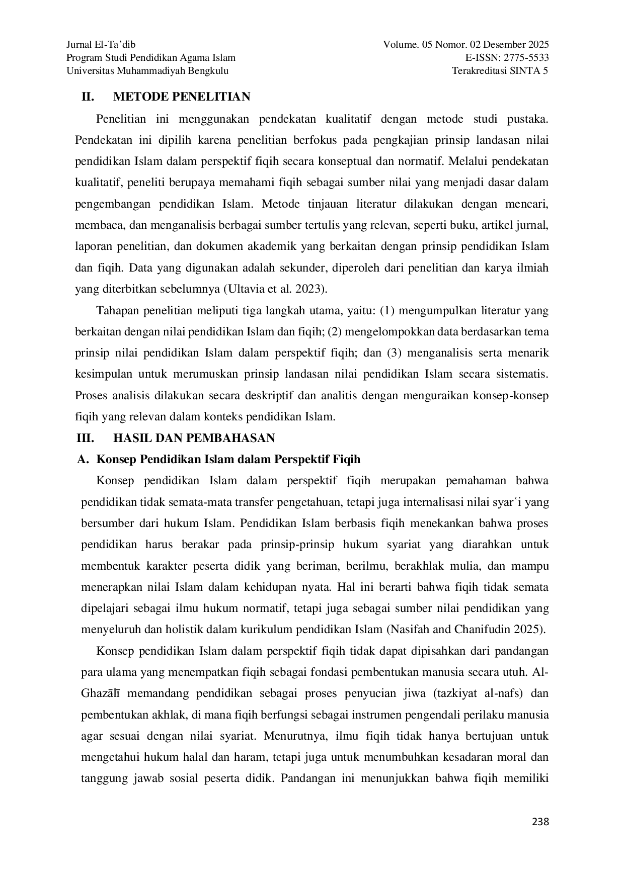 JURIS Prinsip Landasan Pendidikan Islam Dalam Perspektif Fiqih