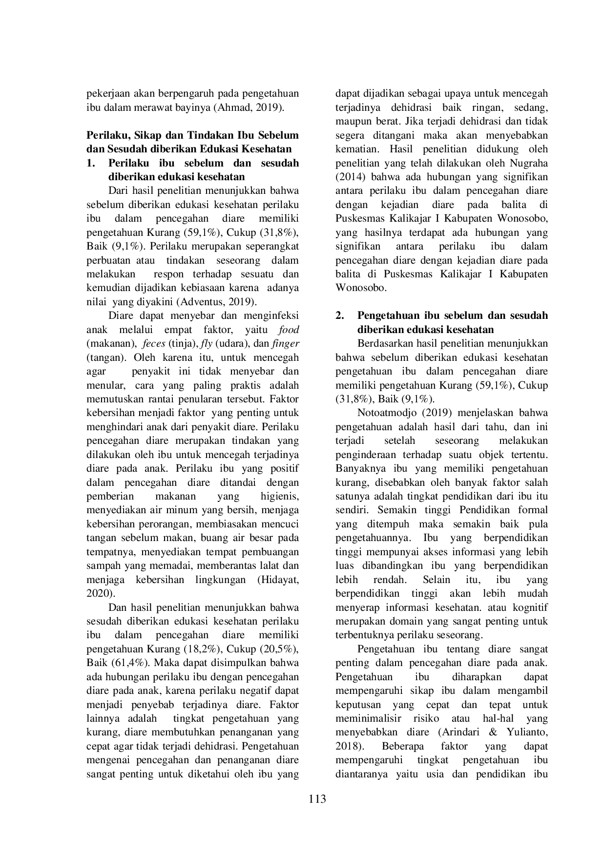 JURIS Pengaruh Edukasi Kesehatan Terhadap Perilaku Ibu Dalam Pencegahan Diare Pada Balita Di Wilayah Kerja Puskesmas Sentosa Baru Medan