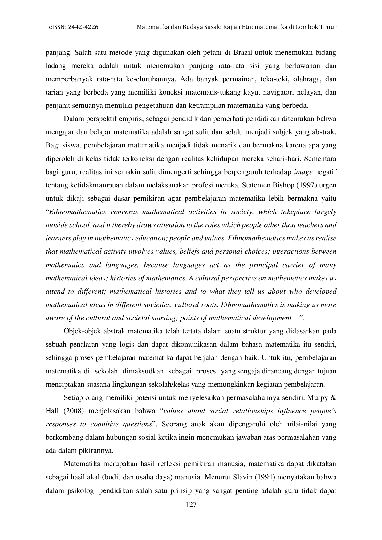 JURIS Matematika dan Budaya Sasak Kajian Etnomatematika di Lombok Timur