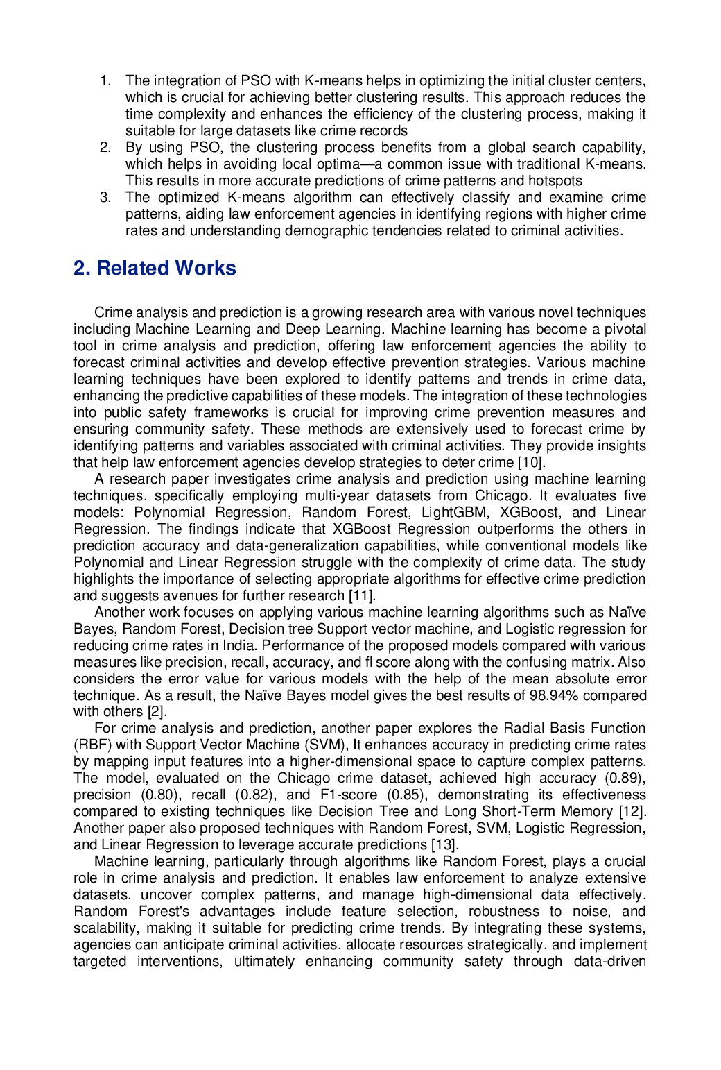 JURIS Enhancing Crime Prediction Using K Means with PSO
