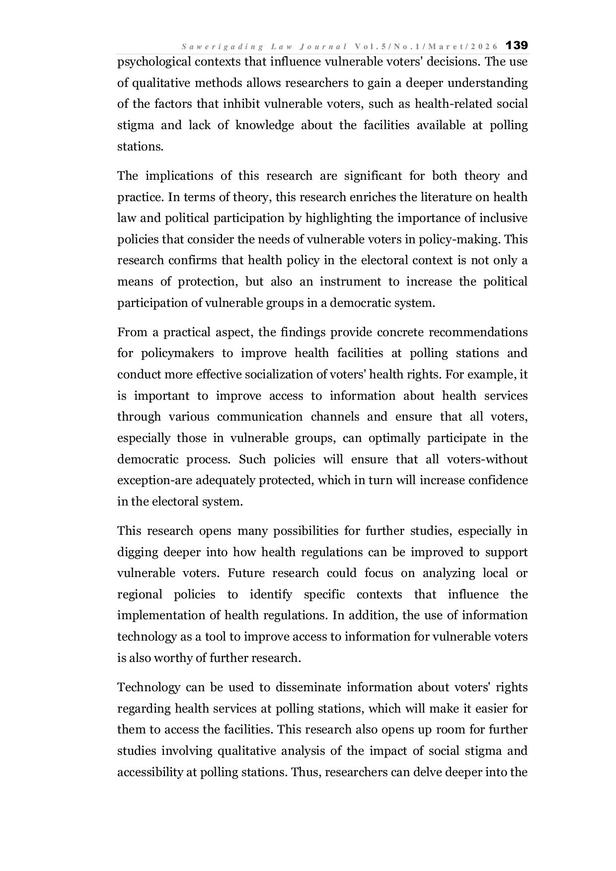 JURIS Addressing Health Law Challenges in Elections Policy Innovations to Improve Accessibility for Vulnerable Voters