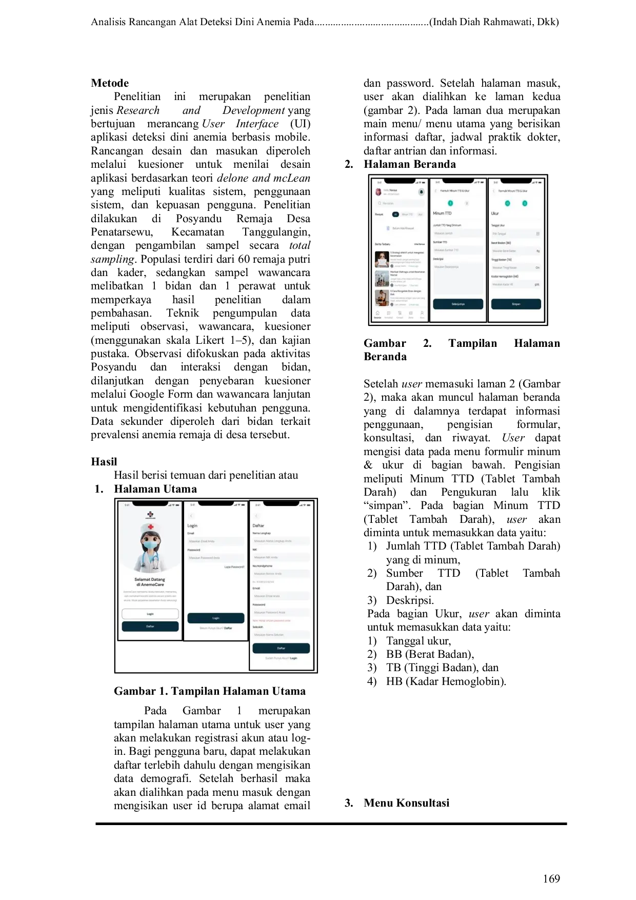 JURIS ANALISIS RANCANGAN ALAT DETEKSI DINI ANEMIA PADA REMAJA SEBAGAI SOLUSI PENANGANAN STUNTING SEJAK DINI Analysis Of The Design Of An Early Detection Tool For Anemia In Adolescents As A Solution For Han