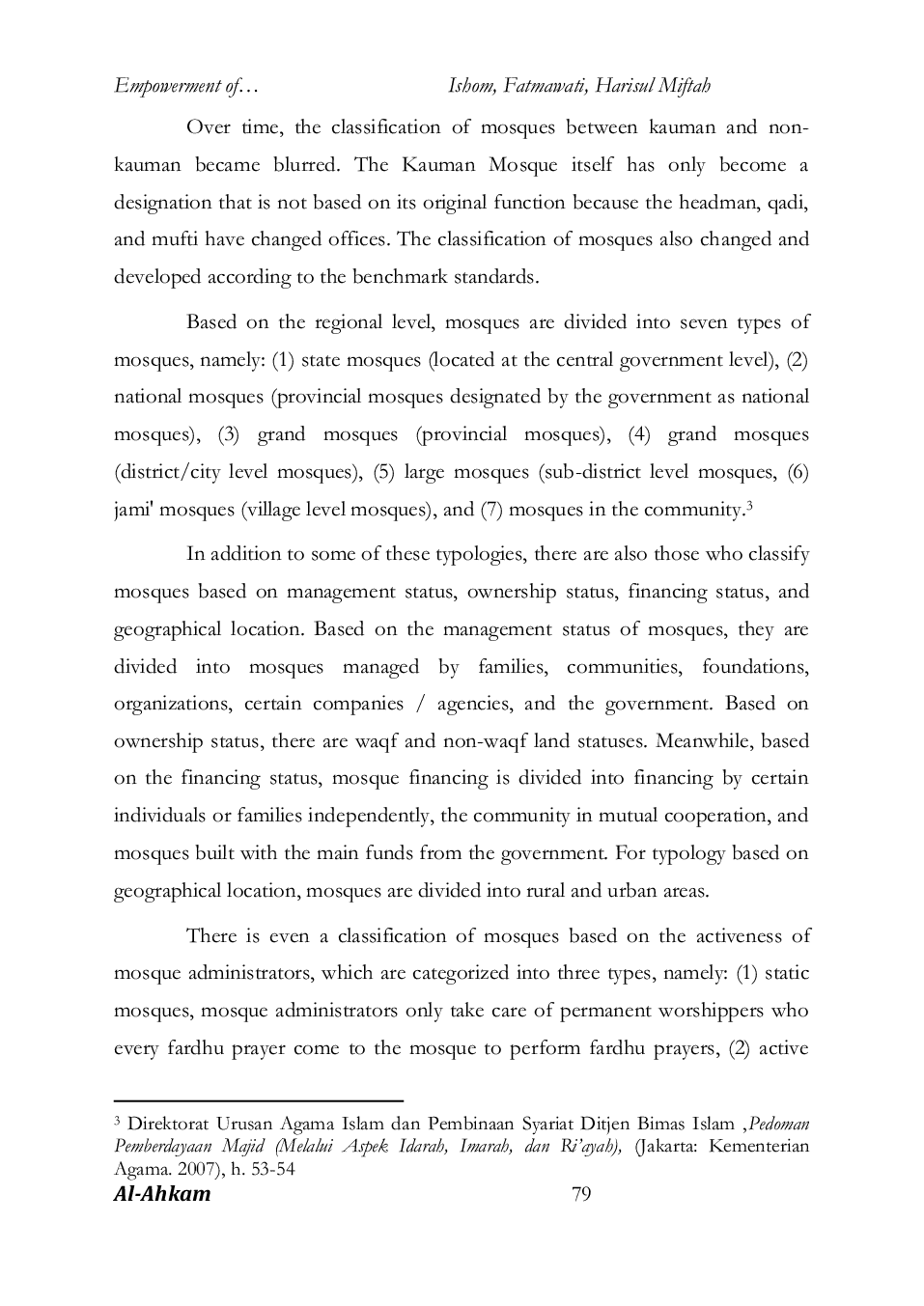 JURIS Empowerment of Zakat Infaq Alms and Waqf Ziswaf Mosques in Banjarmasin from Historical Mosques to Sectoral Mosques