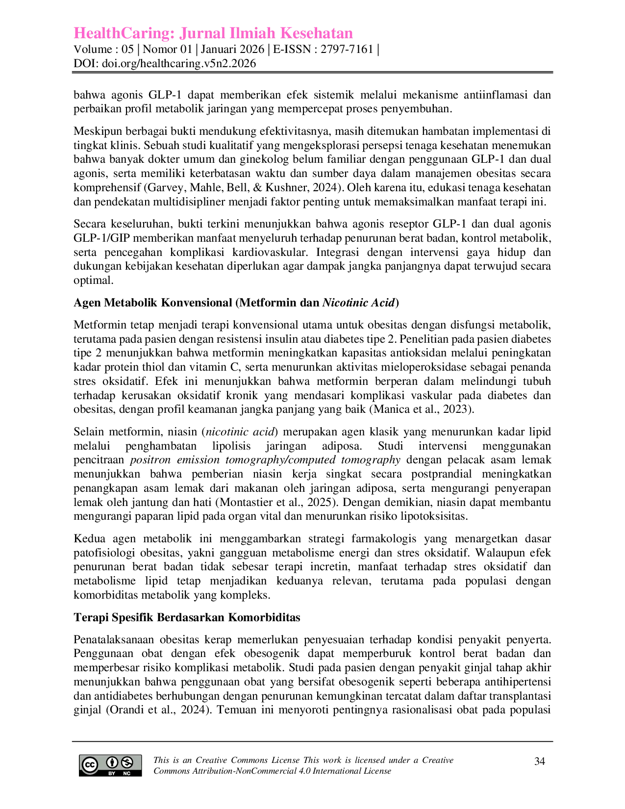 JURIS Terapi Farmakologis dalam Manajemen Obesitas Tinjauan Sistematis