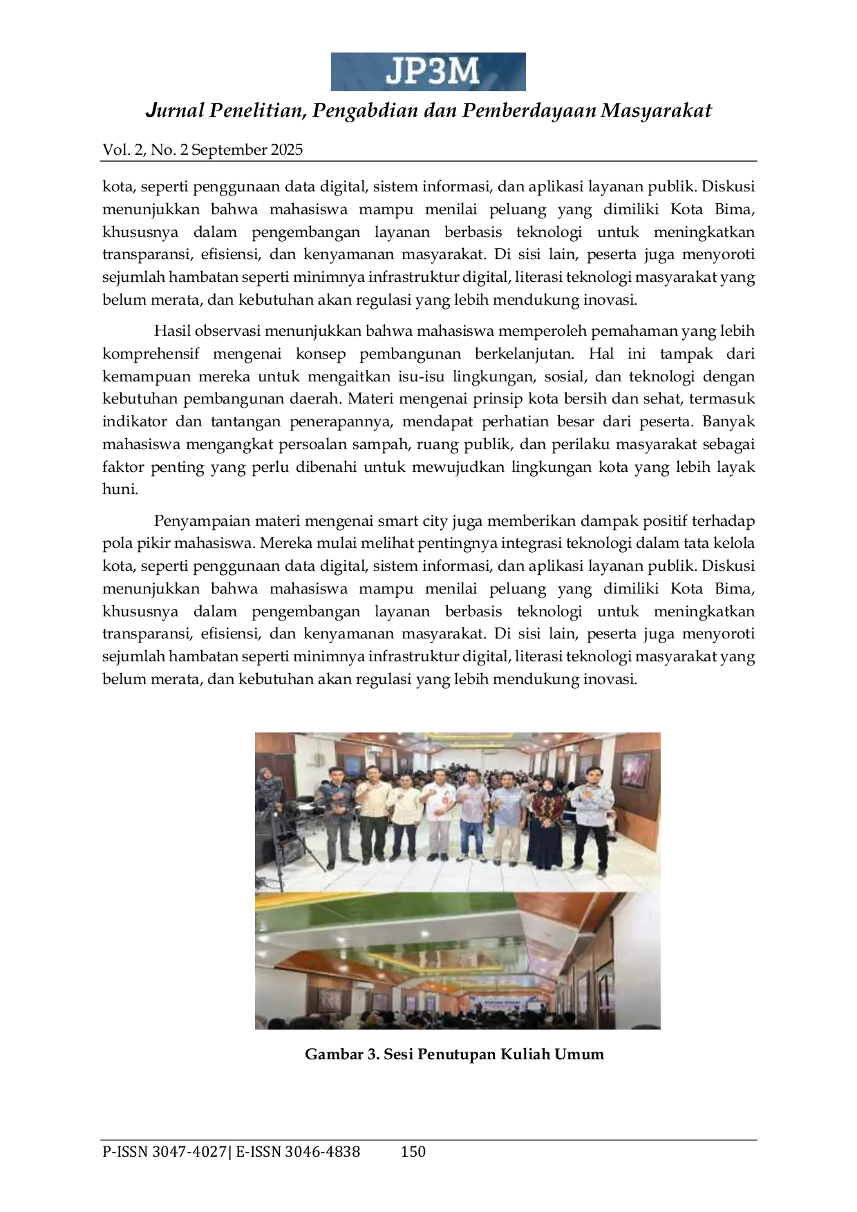 JURIS Strategi Pembangunan Berkelanjutan Menuju Kota Bersih dan Sehat Tantangan dan Peluang Bagi Mahasiswa dalam Mewujudkan Smart City