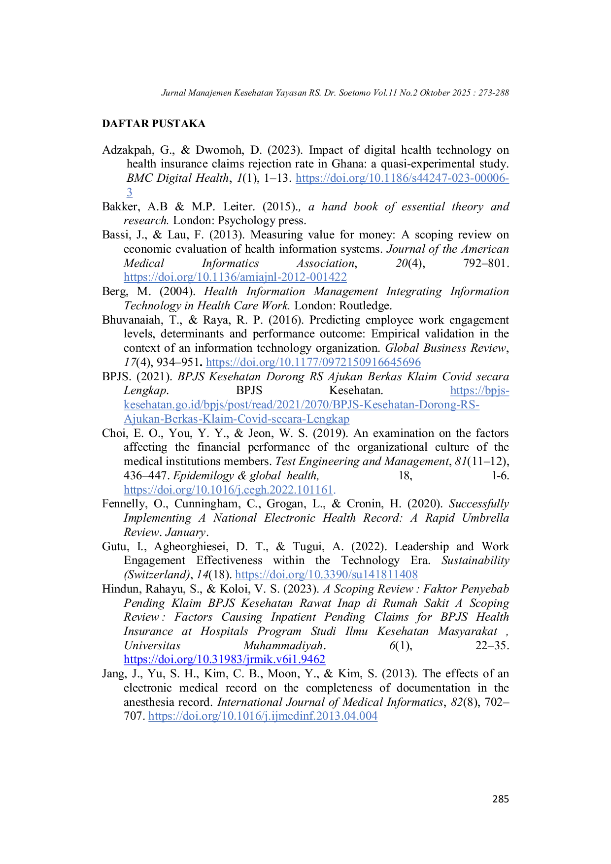 JURIS Penggunaan Rekam Medis Elektronik Meningkatkan Akurasi dan Efisiensi Pendokumentasian Klaim Pelayanan Jaminan Kesehatan