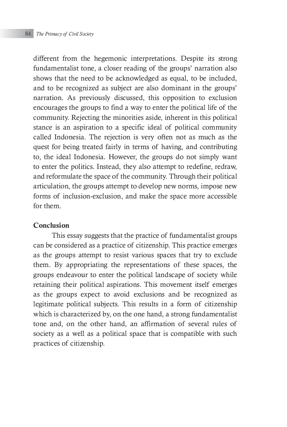 JURIS The Islamic Fundamentalist s Politics of Dissents and the Emergence of Urban Citizenship in Yogyakarta