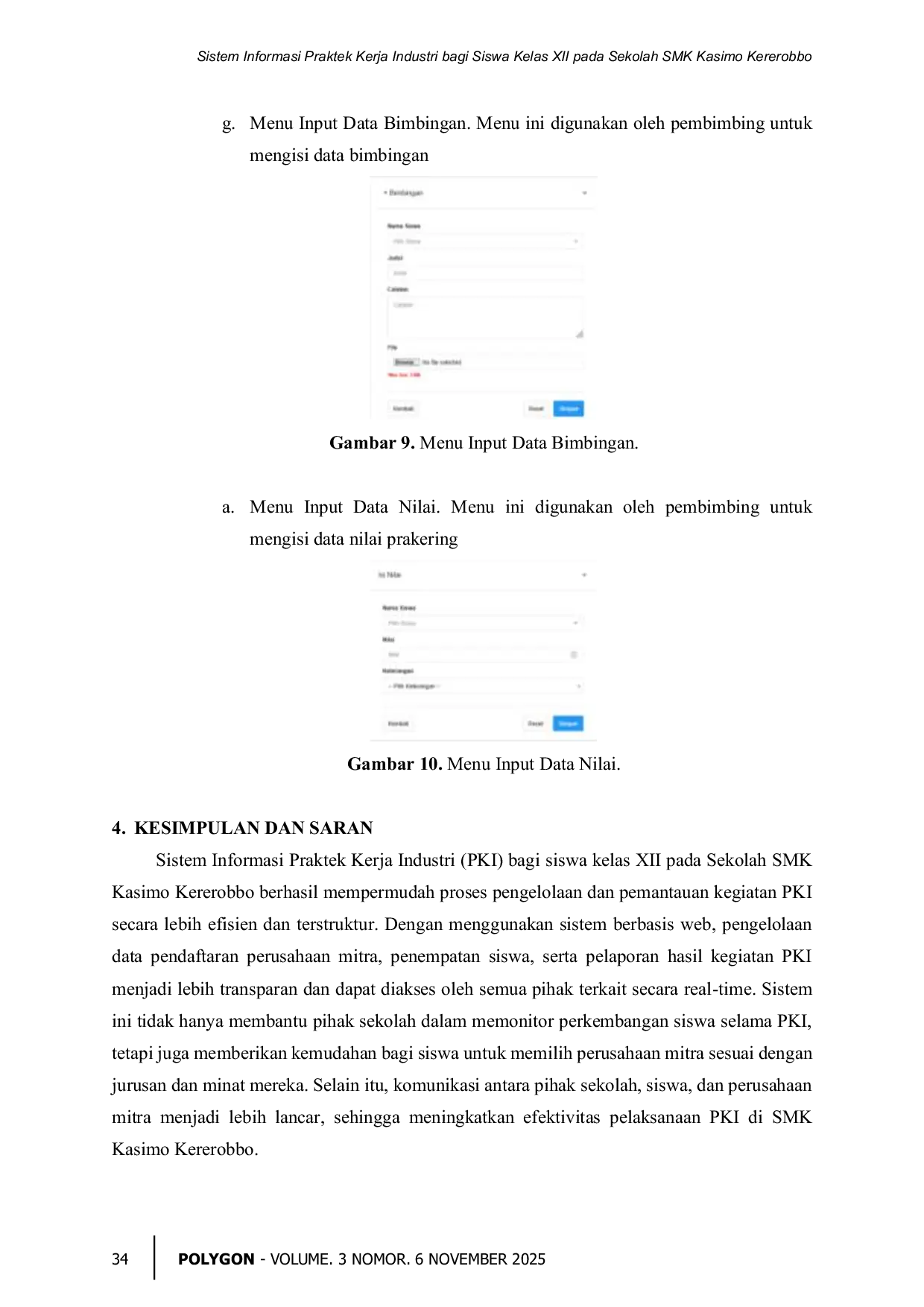 JURIS Sistem Informasi Praktek Kerja Industri bagi Siswa Kelas XII pada Sekolah SMK Kasimo Kererobbo