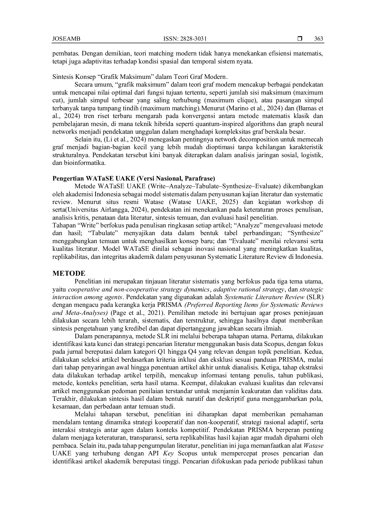 JURIS Tinjauan Teoritis dan Aplikatif Mengenai Konsep Grafik Maksimum dalam Teori Graf Modern