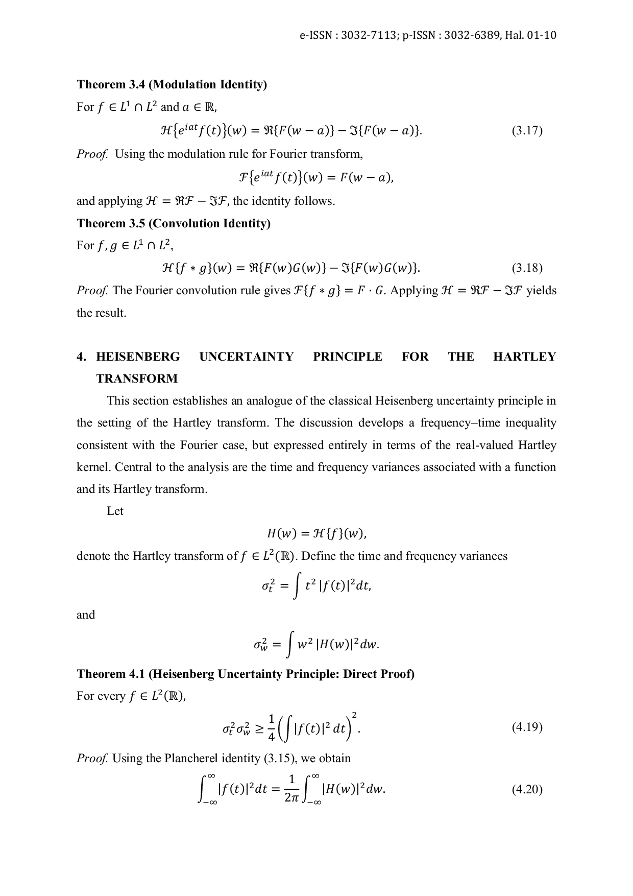 JURIS Uncertainty Principle for the Hartley Transform Direct and Fourier Based Approaches