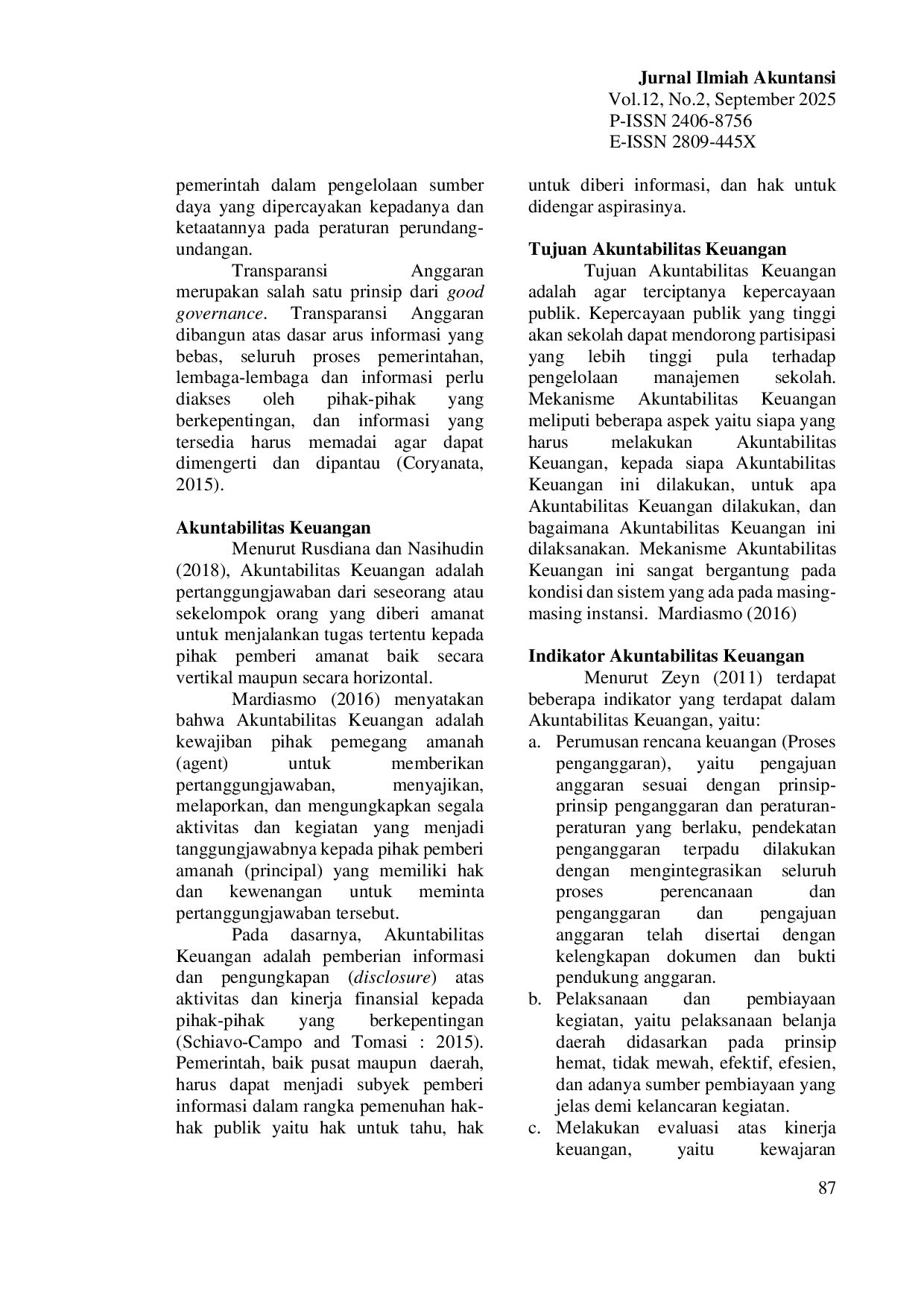 JURIS Pengaruh Transparansi Anggaran dan Akuntabilitas Keuangan Terhadap Pengelolaan Dana DPRK Banda Aceh