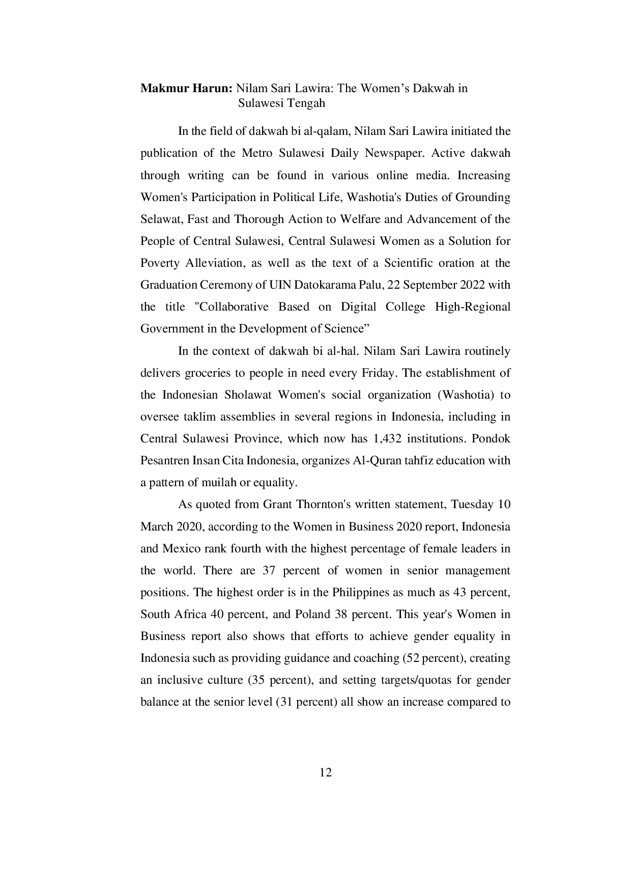 JURIS Nilam Sari Lawira The Women s Dakwah in Sulawesi Tengah